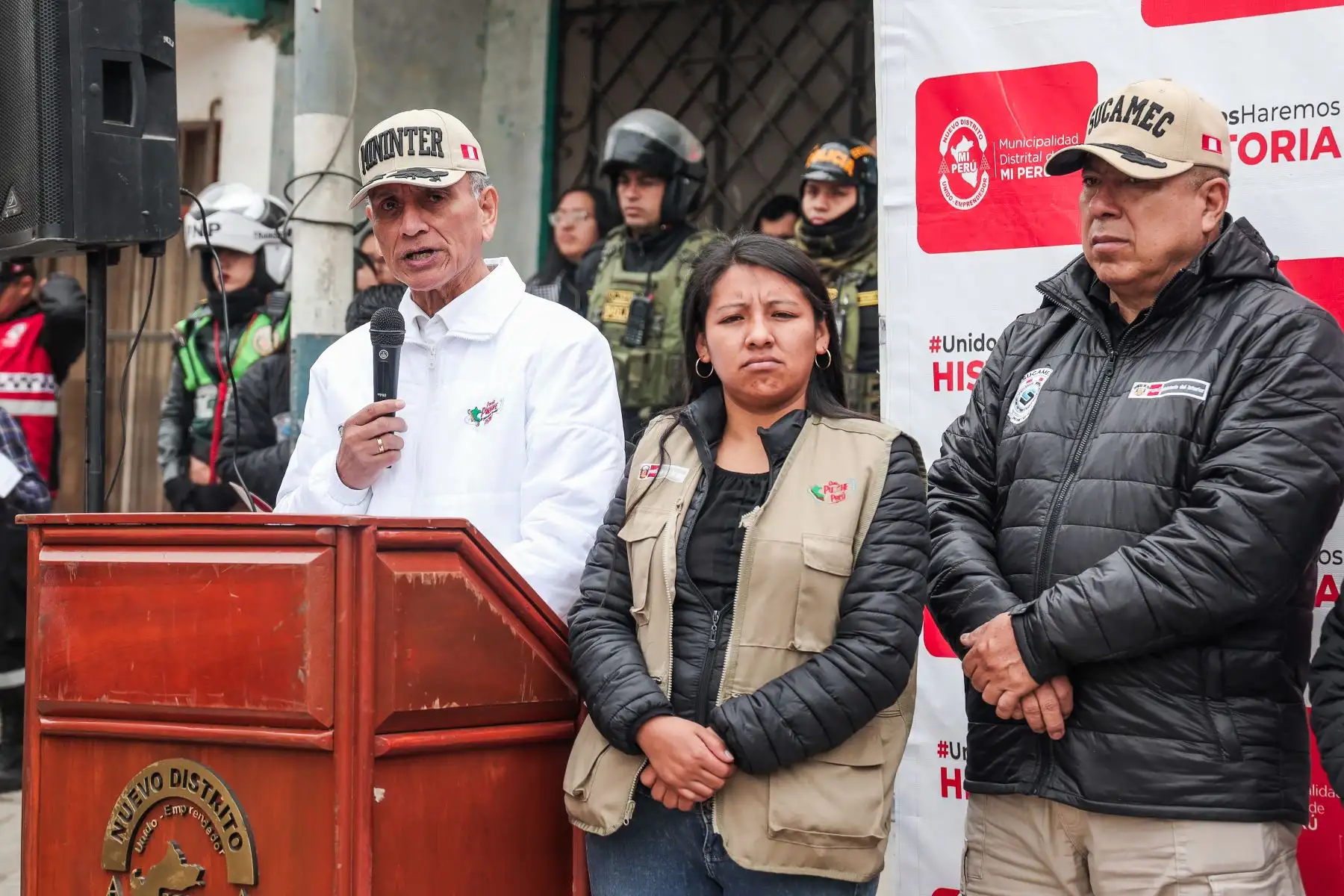 SUCAMEC y SIDERPERU inauguran espacios recreativos en el distrito de Mi Perú, fabricados tras fundición de armas incautadas. 
Foto: ANDINA/ Connie Calderón
