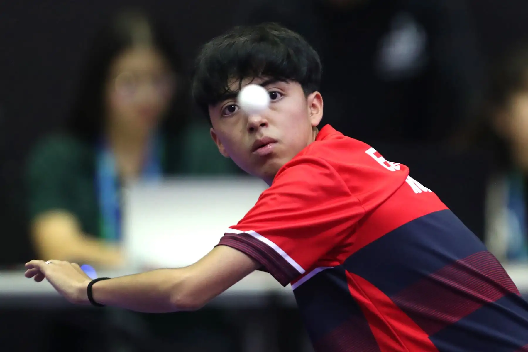 Los mejores tenismesistas juveniles del continente participan  en el Campeonato Panamericano Juvenil Lima 2024, el cual es clasificatorio al Mundial de la categoría que se realizará en noviembre en Suecia. En la imagen, Joshua Robayo 
(Ecuador) y Jaime Lama (Chile). Foto: ANDINA/Lino Chipana.