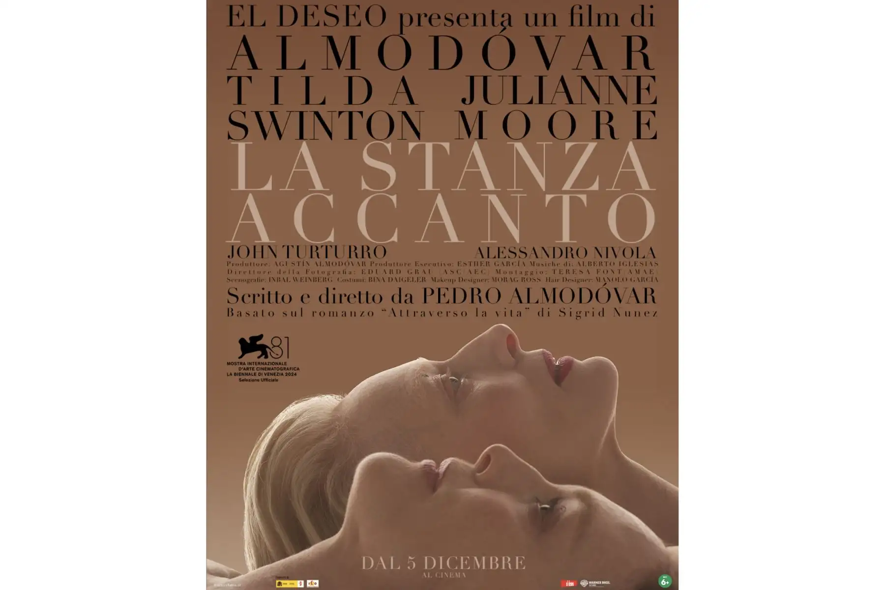 The Room Next Door (La habitación de al lado), poster de la película de Almodóvar. Foto: Internet