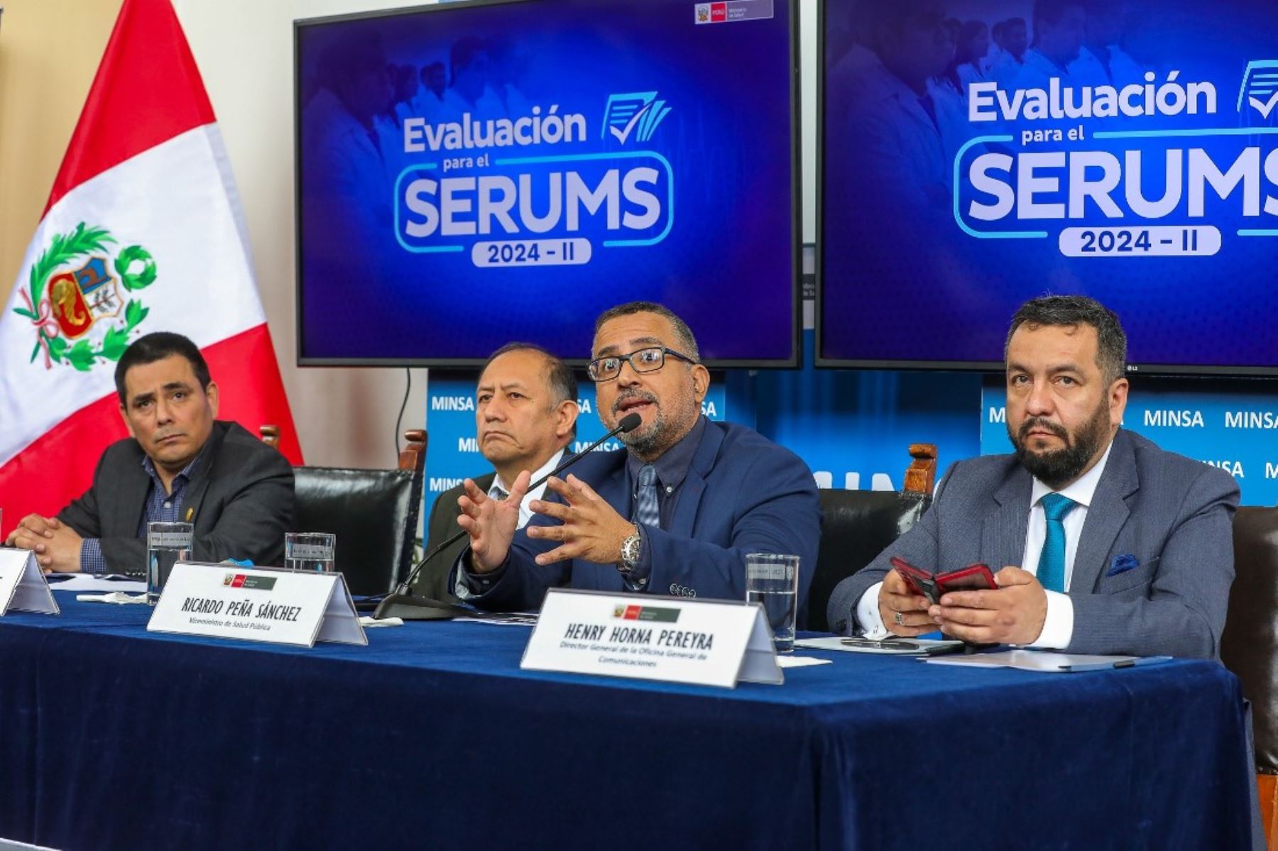 Funcionarios del Ministerio de Salud brindaron un balance sobre la evaluación para Serums 2024-II realizada el pasado domingo 1 de setiembre a nivel nacional. Foto: ANDINA/Difusión.