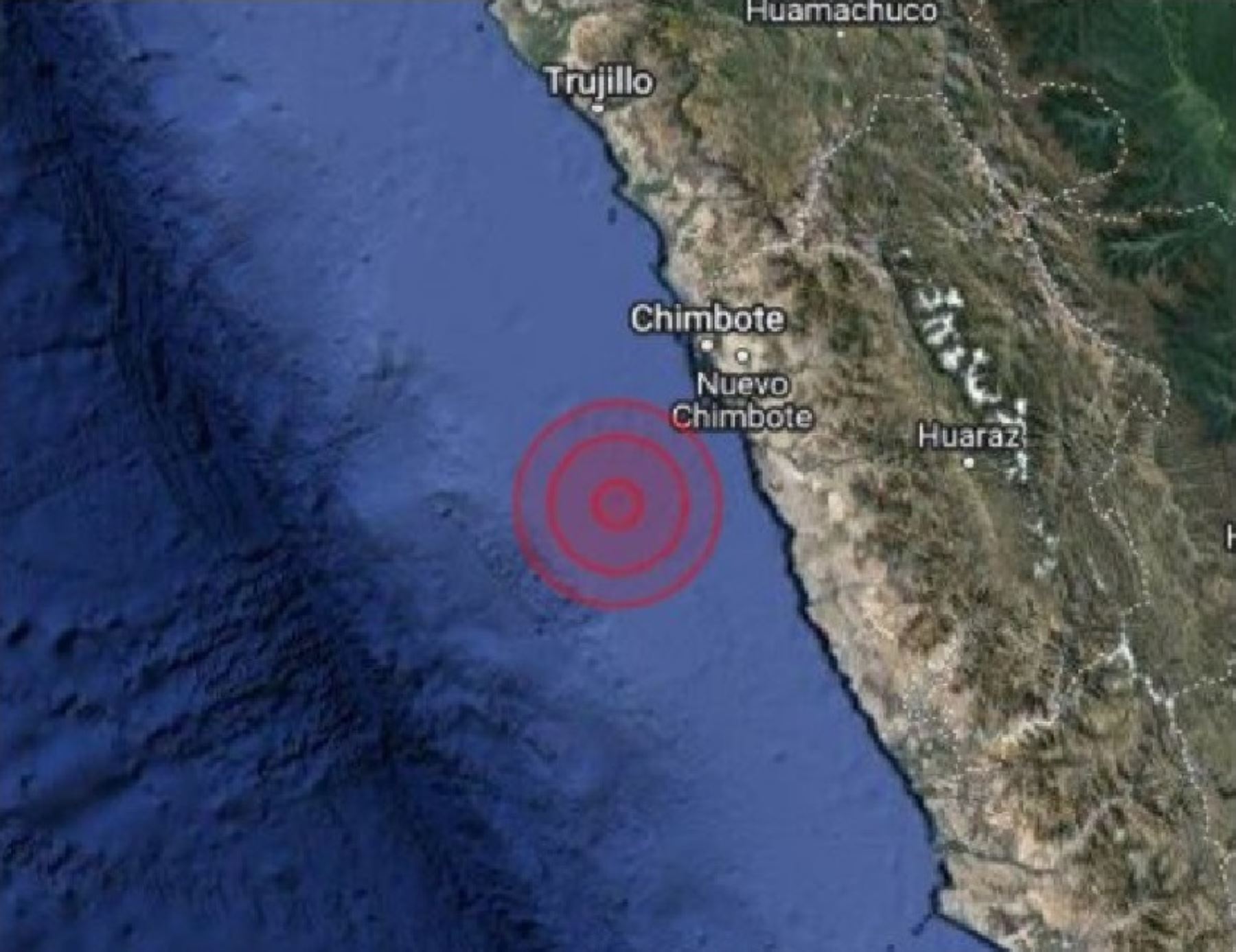 Un temblor de magnitud 4.4 se registró en la madrugada de hoy miércoles 4 de setiembre frente a la costa de Áncash.