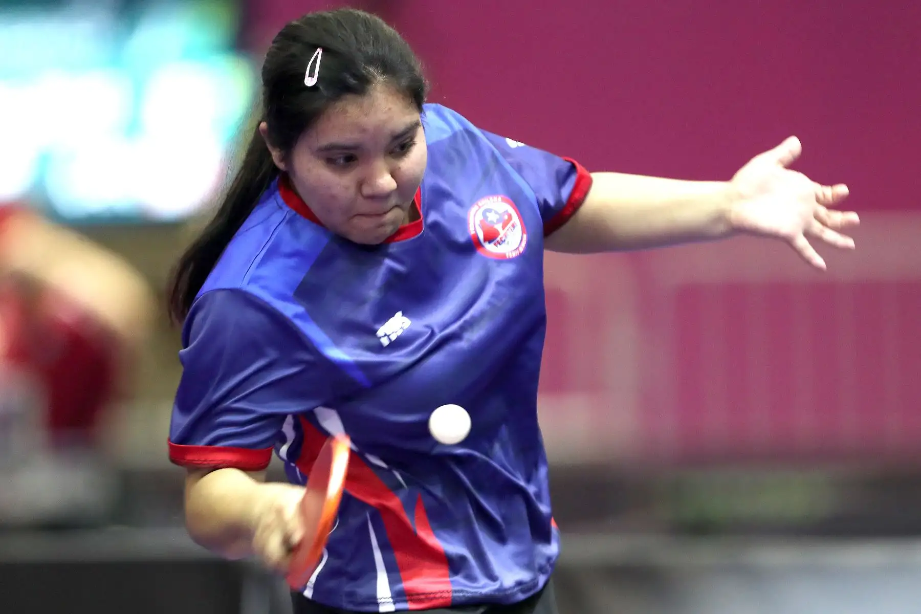 Francisca Paredes ( Chile ).
Los mejores tenismesistas juveniles del continente participan  en el Campeonato Panamericano Juvenil Lima 2024, el cual es clasificatorio al Mundial de la categoría que se realizará en noviembre en Suecia.
Foto : ANDINA/ Lino Chipana.