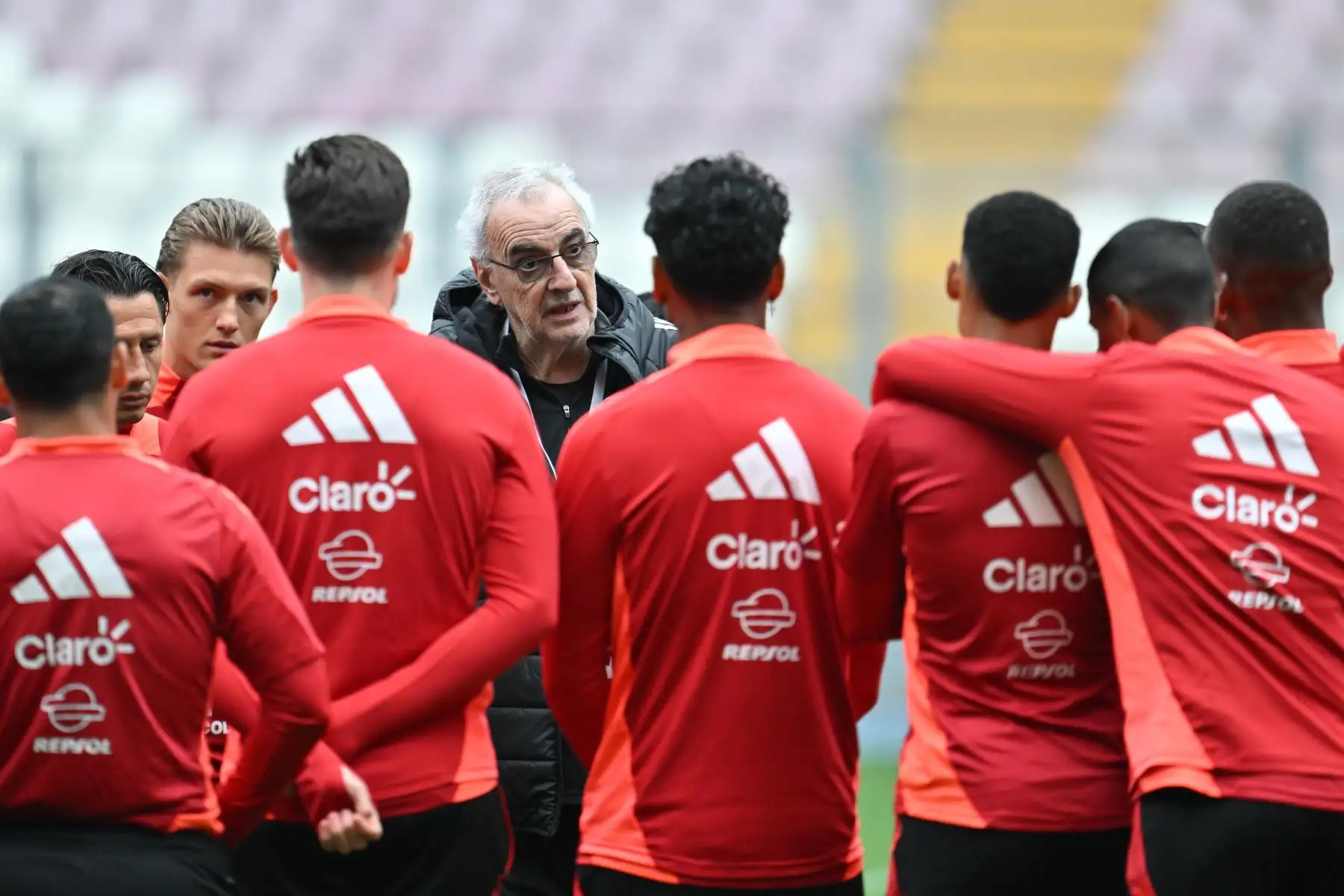 Entrenamiento de la selección Peruana, con miras al partido de eliminatorias frente a Colombia este viernes. 
Foto: ANDINA/Difusión
