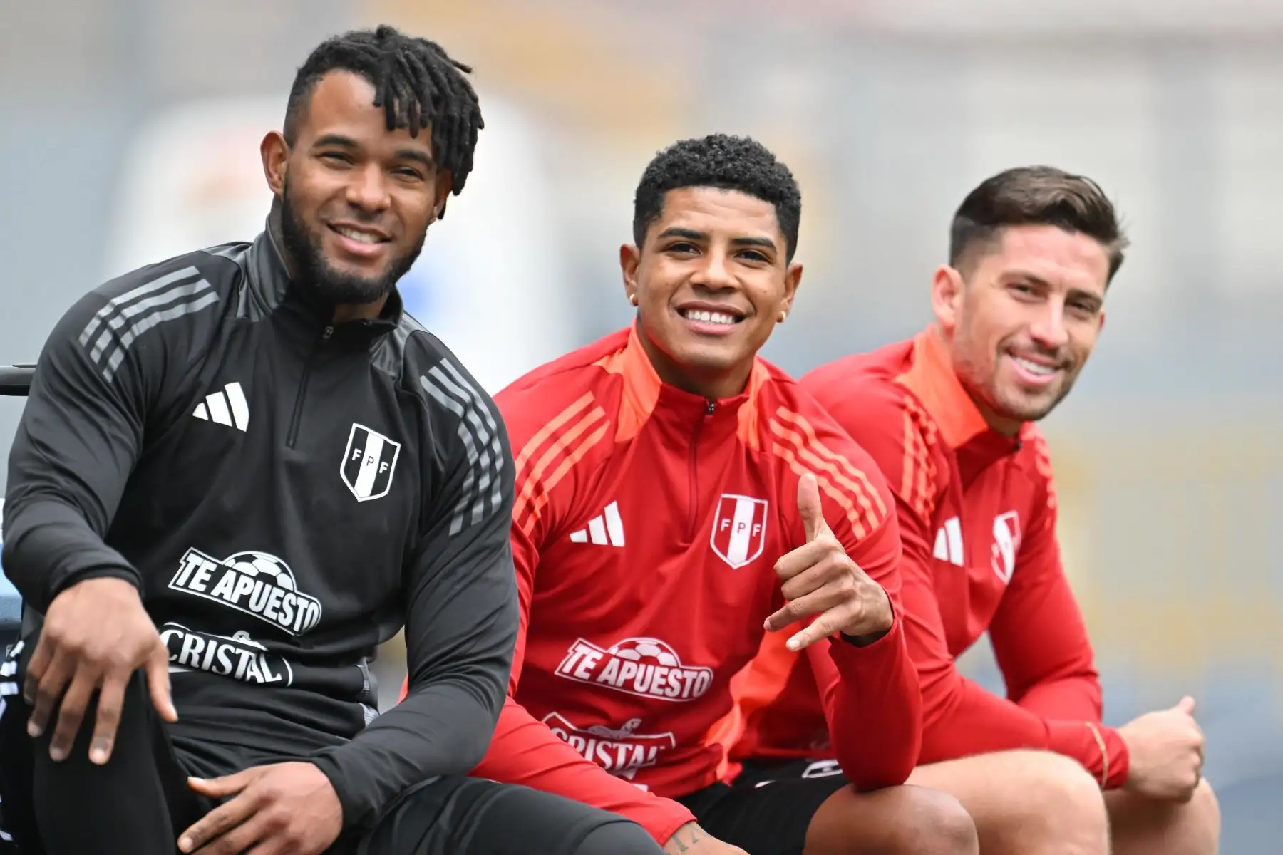 Entrenamiento de la selección Peruana, con miras al partido de eliminatorias frente a Colombia este viernes. 
Foto: ANDINA/Difusión