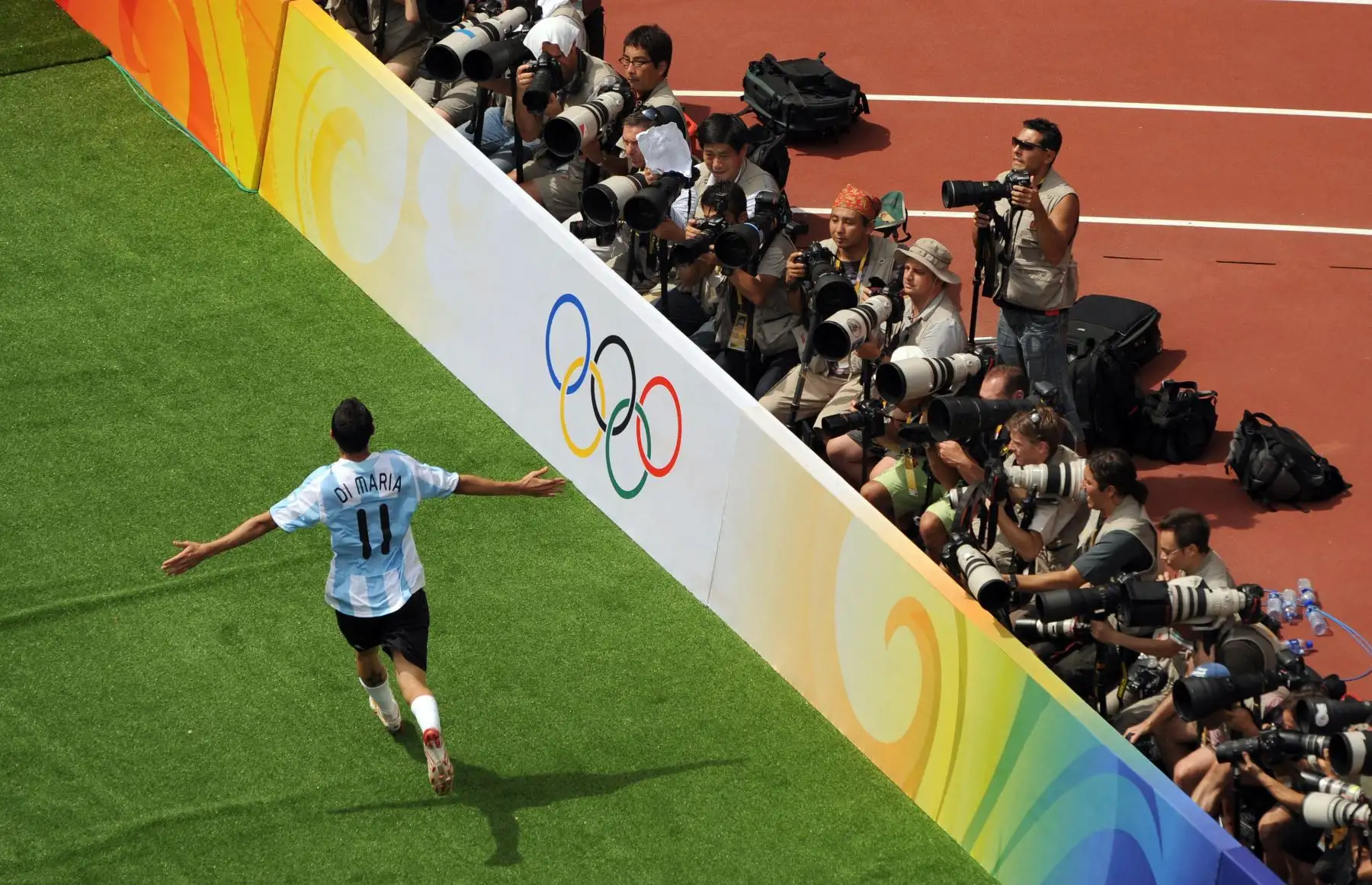 Di María marcó en la final de las olimpiadas donde ganó la medalla de oro. Foto: AFP