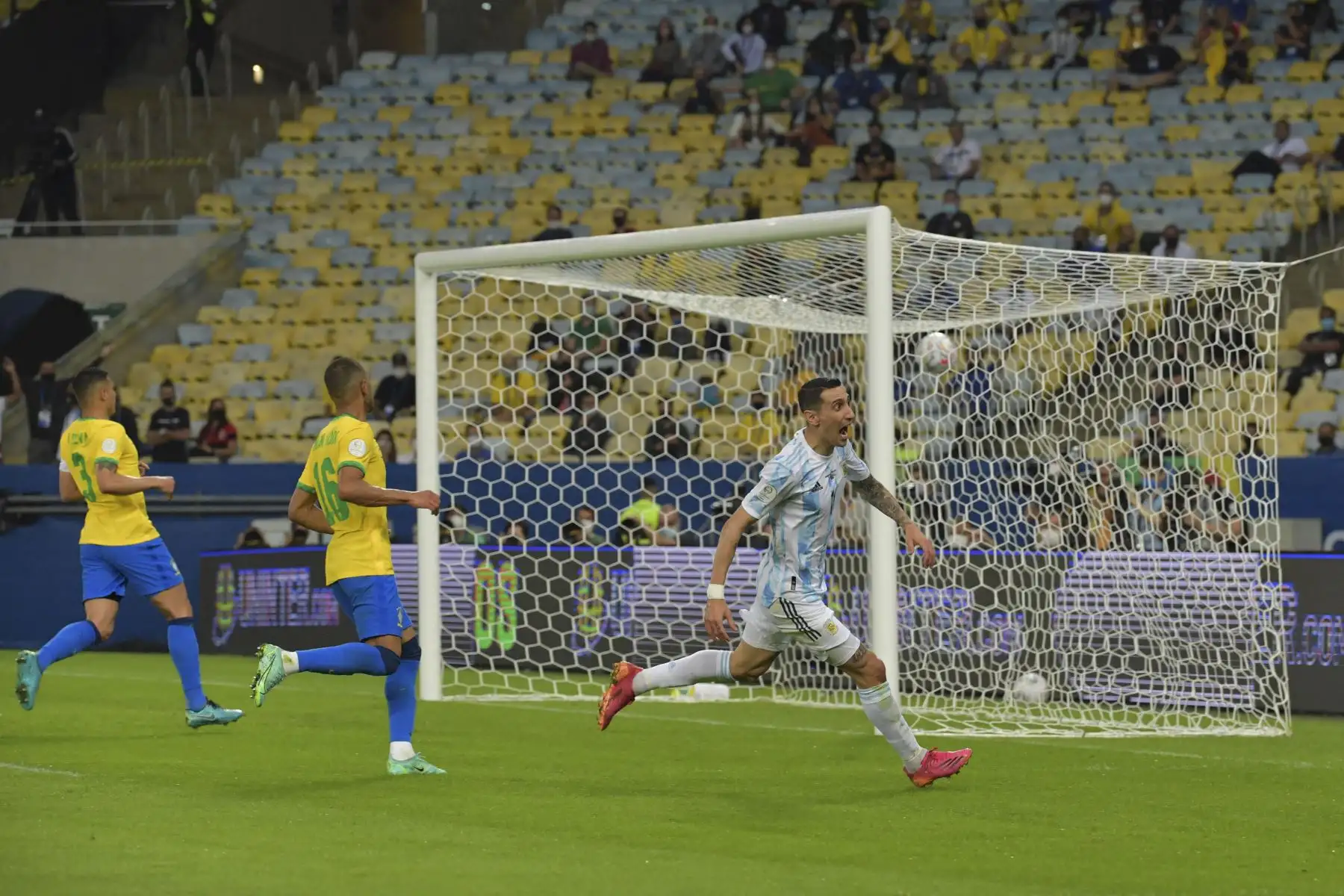 Di María marcó el gol del triunfo en la final de la Copa América frente a Brasil en el Estadio Maracaná de Río de Janeiro. Foto: AFP