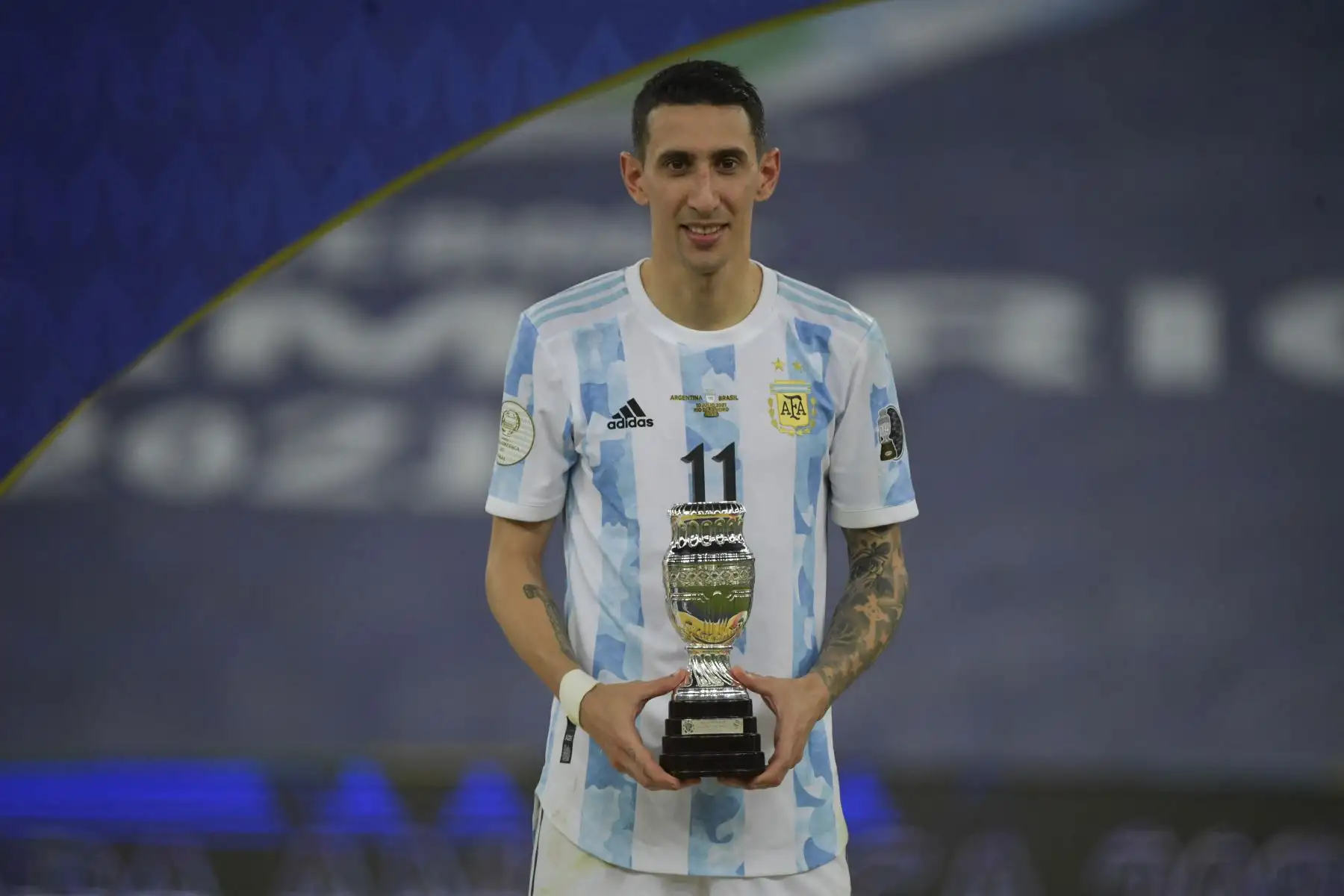 Di María elegido como el mejor jugador del certamen. Foto: AFP