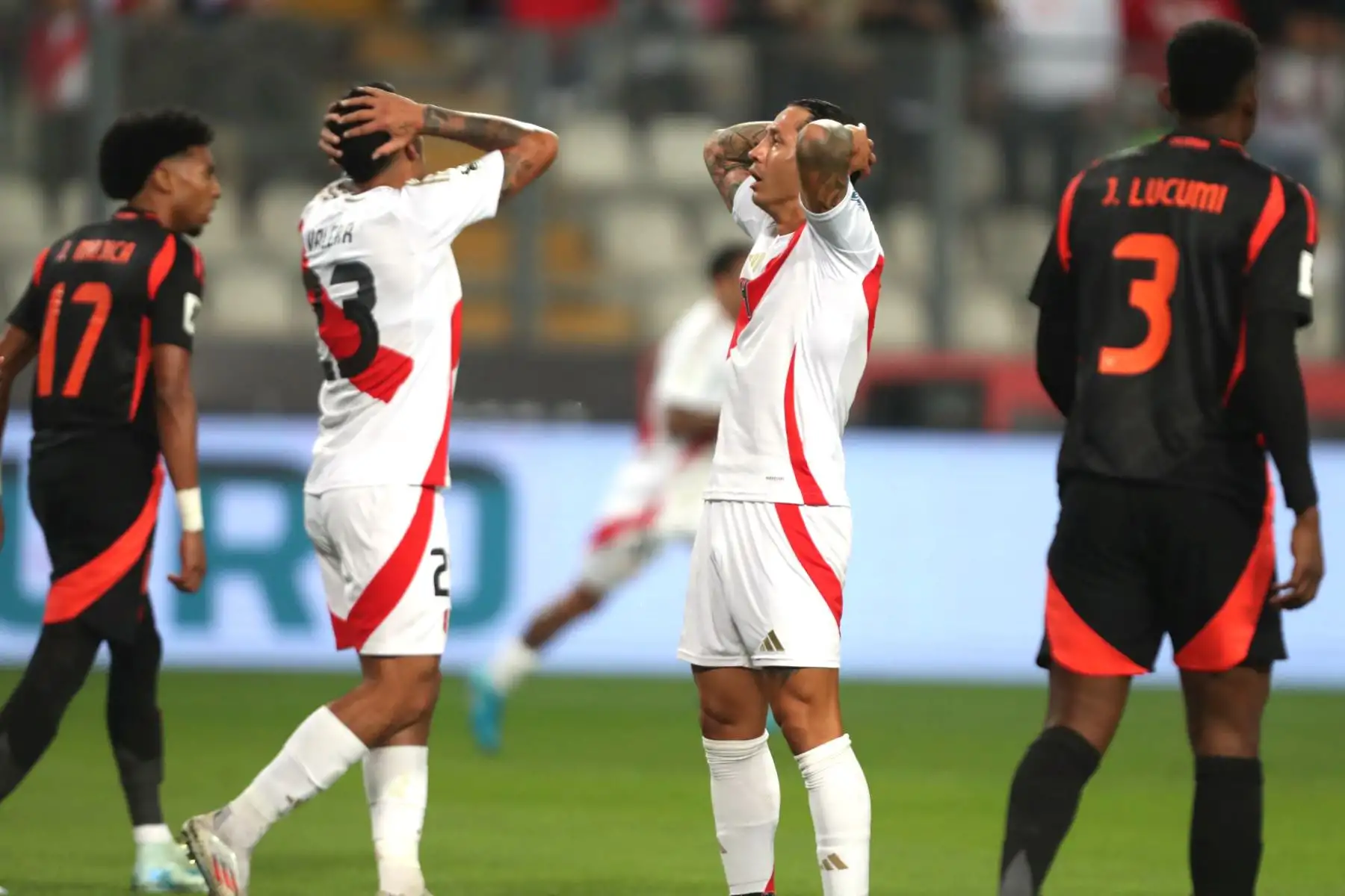 Las selecciones de Perú y Colombia se enfrentan en el Estadio Nacional de la ciudad de Lima, en el partido de fútbol por la fecha 7 de las Eliminatorias rumbo al Mundial 2026. Foto: ANDINA/Lino Chipana. Foto: ANDINA/Difusión