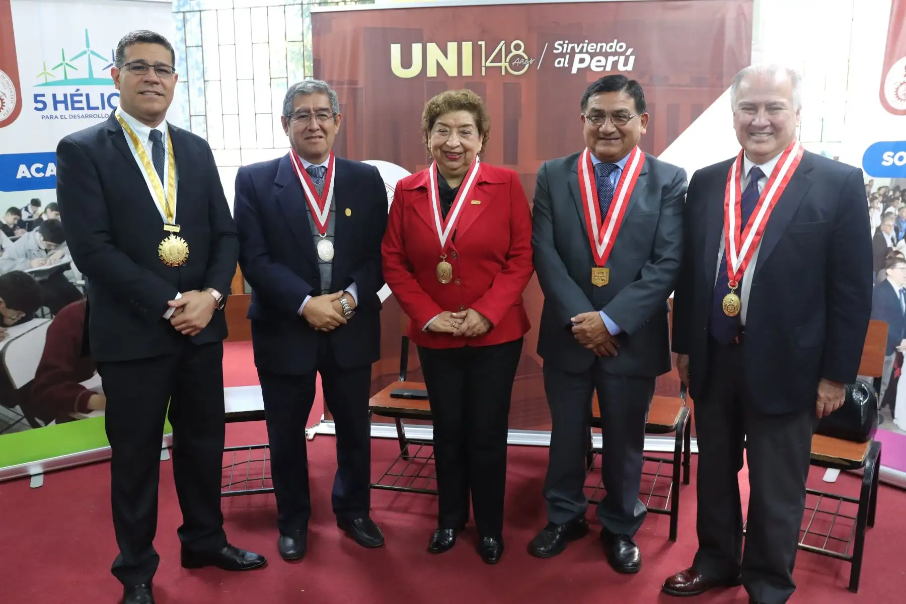 Conferencia descentralizada “5 Hélices para el Desarrollo Sostenible”, en el que se aborda la ampliación del aeropuerto internacional Jorge Chávez así como de los nuevos muelles del puerto del Callao. Rector de la UNI, Dr. Alfonso López Chau.
Rector de la Universidad del Callao, Dra. Arcelia Rojas Salazar.
Rector de la Universidad Agraria, Américo Guevara Pérez.
Universidad Nacional del Callao.
Foto: ANDINA / Lino Chipana