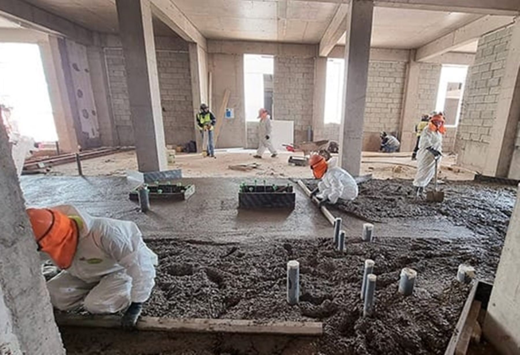 Construcción del Hospital Antonio Lorena de la ciudad de Cusco. Foto: Ministerio de Salud.