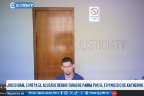 Sergio Tarache acepta los cargos que se le imputan por el feminicidio de Katherine Gomez.  Captura TV