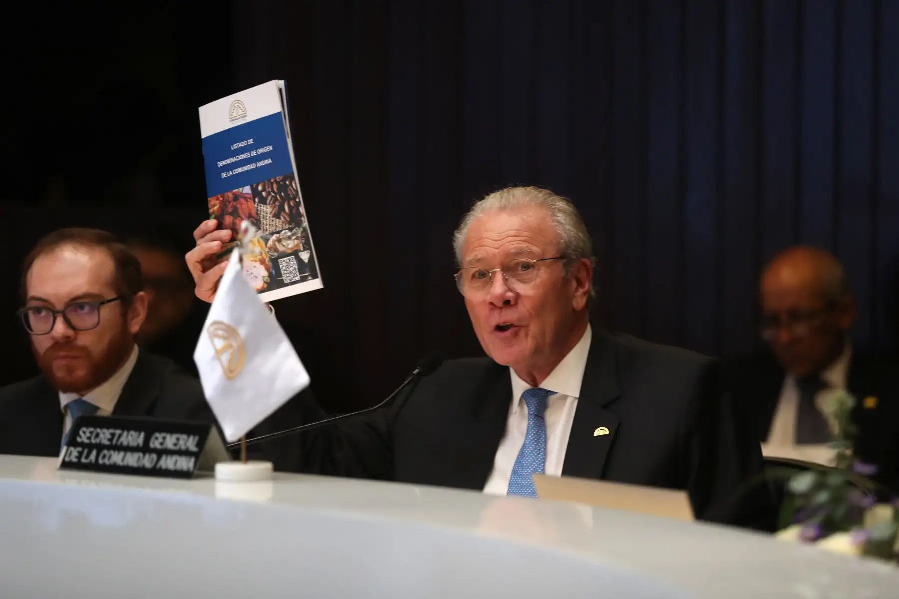 Se realizó la ceremonia de Traspaso de la Presidencia Pro Tempore de la Comunidad Andina de Naciones, de Bolivia a Colombia, en donde participaron los cancilleres y las máximas autoridades de las carteras de Comercio de los países miembros. Foto: ANDINA / Lino Chipana