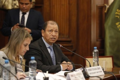 Ministro de Trabajo y Promoción del Empleo, Daniel Maurate Romero, se presentó en la Comisión de Trabajo del Congreso de la República. Foto: Cortesía.