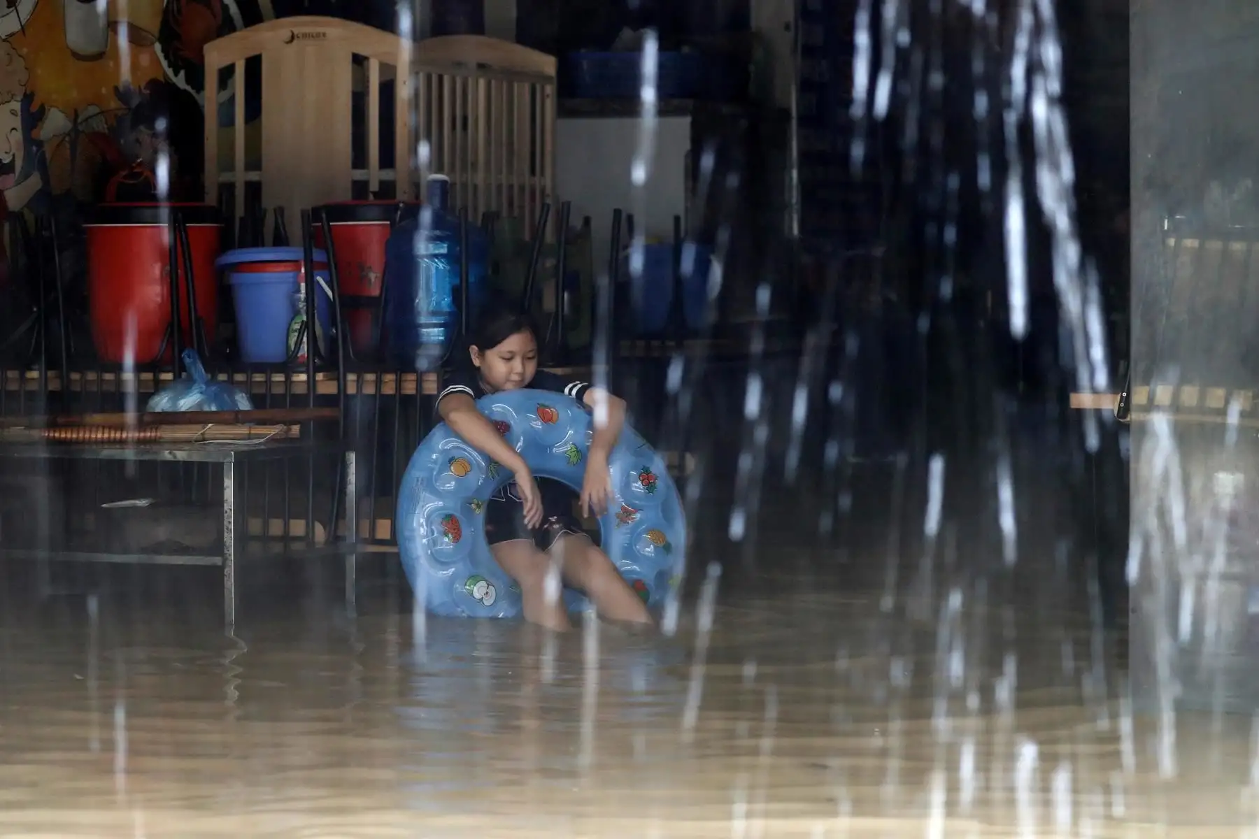 El río Rojo se desborda y causa graves inundaciones en Hanoi tras el tifón Yagi. Foto: EFE