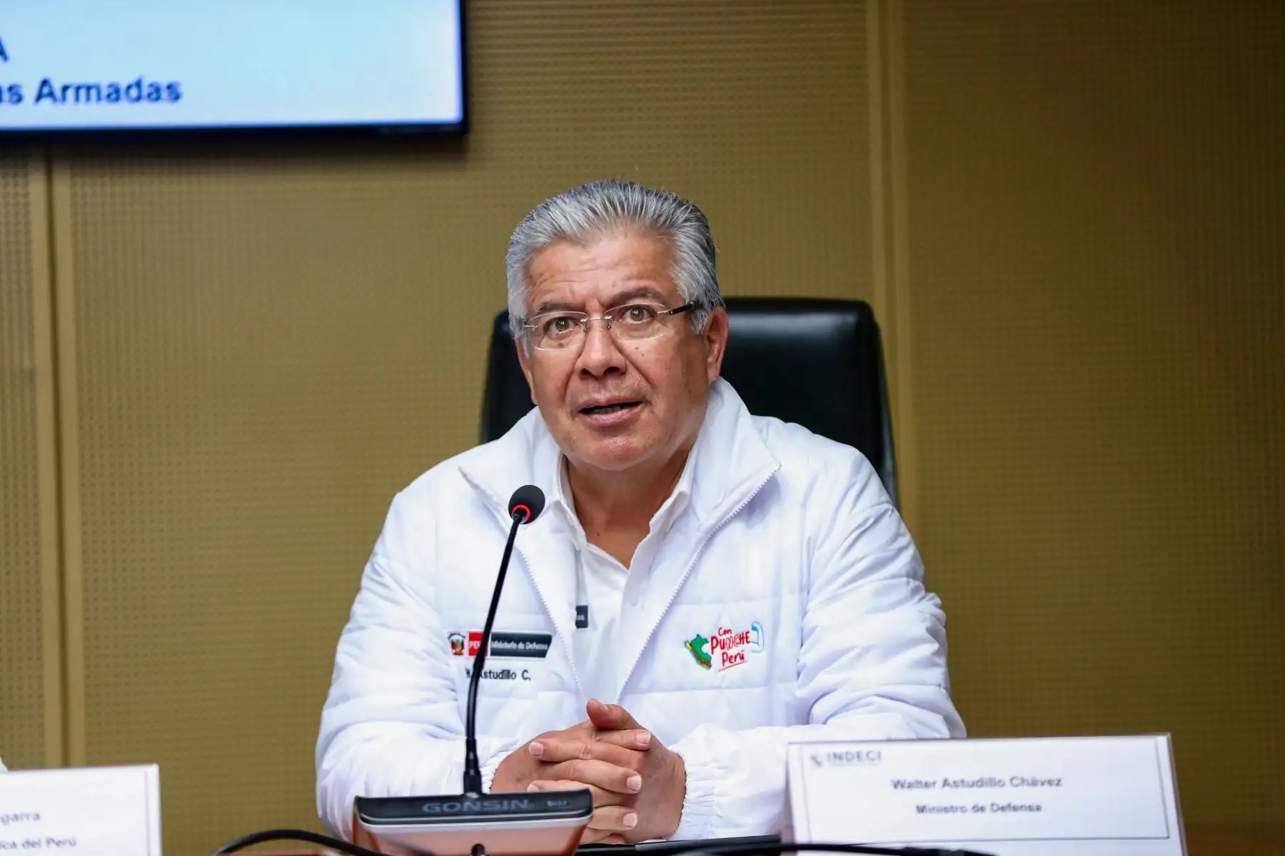 Reunión de estado situacional para el control de los incendios forestales. 
Foto: ANDINA/ Prensa Presidencia