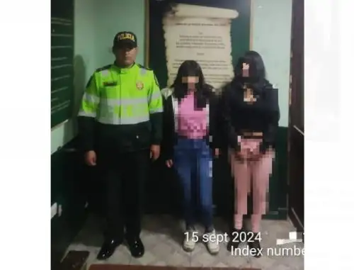 Policía Nacional rescata a dos menores de edad reportadas como desaparecidas en Puno y que habrían sido captadas por una red de trata de personas.