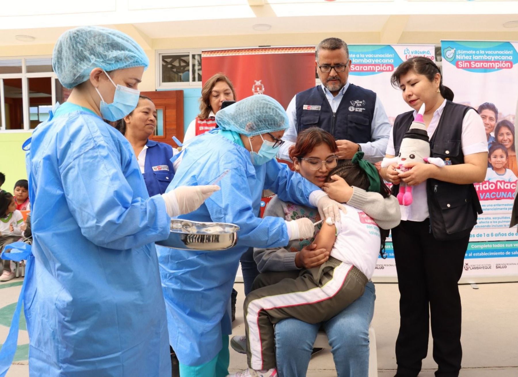 Así se inició en Lambayeque el Barrido Nacional de Vacunación contra la polio y sarampión.