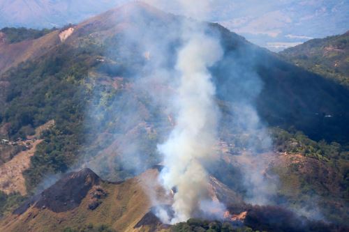 El fuego arrasa más de 12.000 hectáreas de bosques en Colombia, que lidia con 20 incendios. Foto: EFE