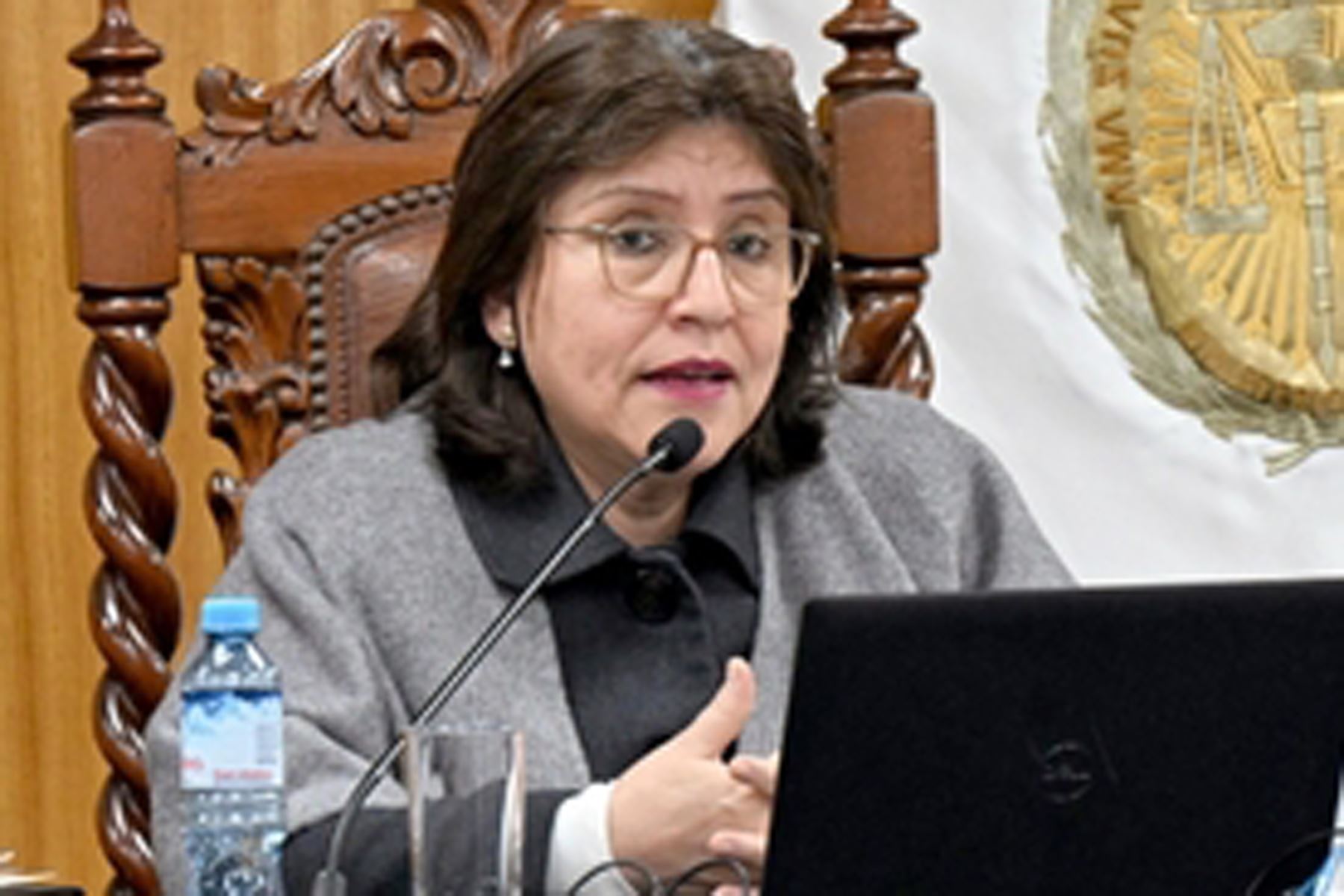 La fiscal Delia Espinoza presentó el proyecto de nueva Ley Orgánica del MP. ANDINA/Difusión