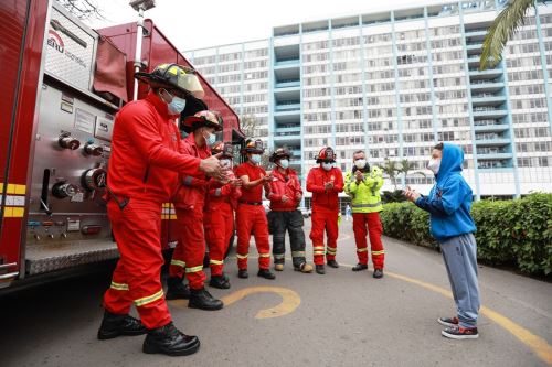 EsSalud dio de alta al niño "bombero" que esperó años por un órgano. Foto: ANDINA/Difusión.