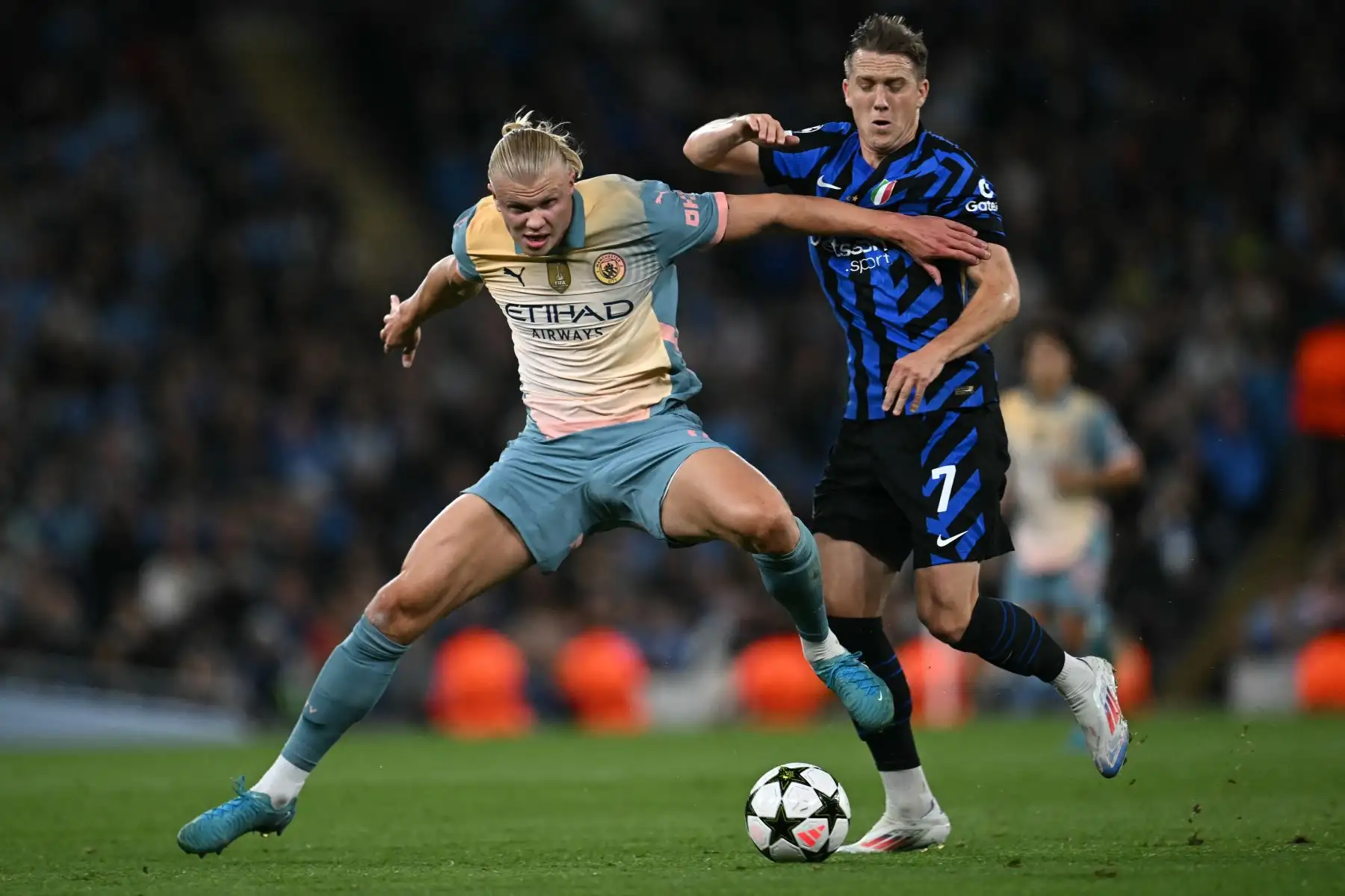 Manchester City e Inter de Milán empataron a cero en la primera jornada de la Liga de Campeones en el Etihad Stadium de Mánchester, este miércoles, en un partido muy igualado en el que los arqueros fueron decisivos. Foto: AFP