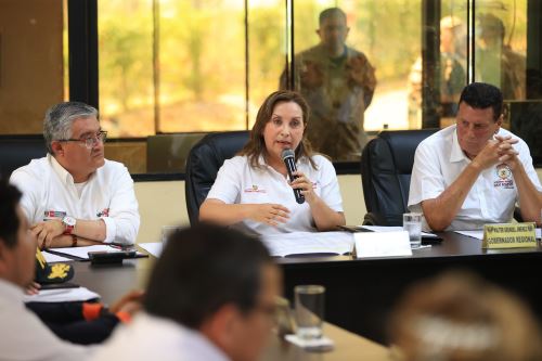 Presidenta Dina Boluarte supervisa acciones frente a incendios forestales en la región San Martín