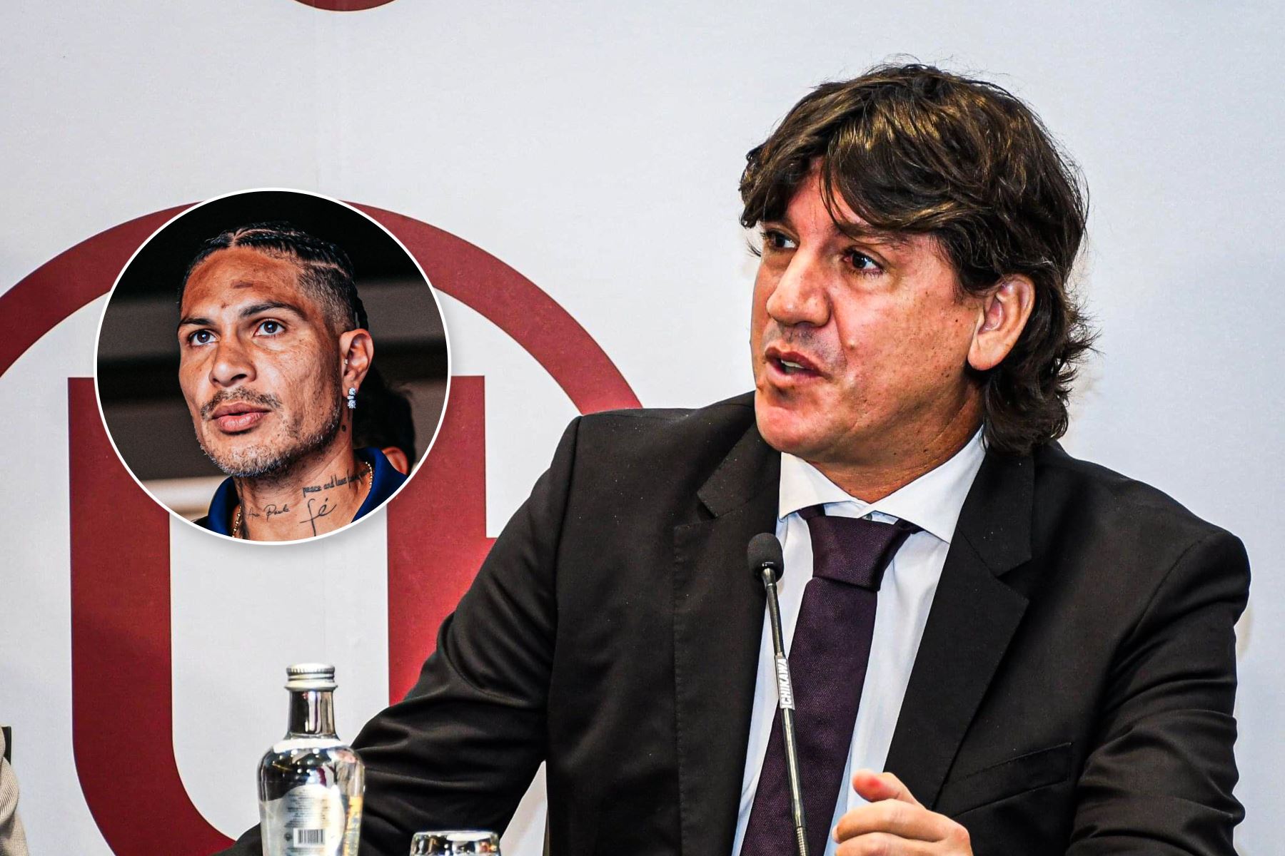 Jean Ferrari junto a Paolo Guerrero