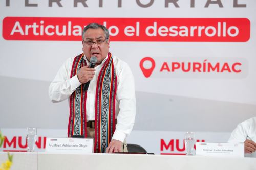 Jefe del Gabinete, Gustavo Adrianzén, lidera Muni Ejecutivo Territorial en Apurímac.