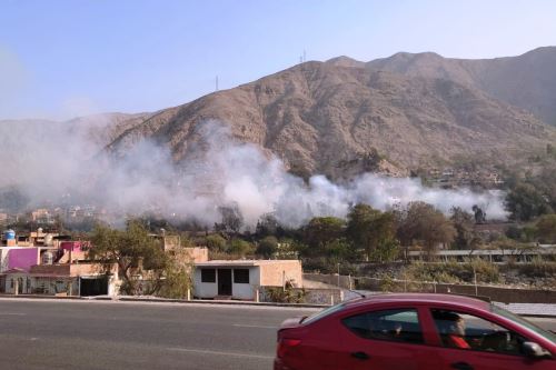 Lurigancho-Chosica: reportan incendio cerca al COAR Huampaní. Foto: ANDINA/Internet.