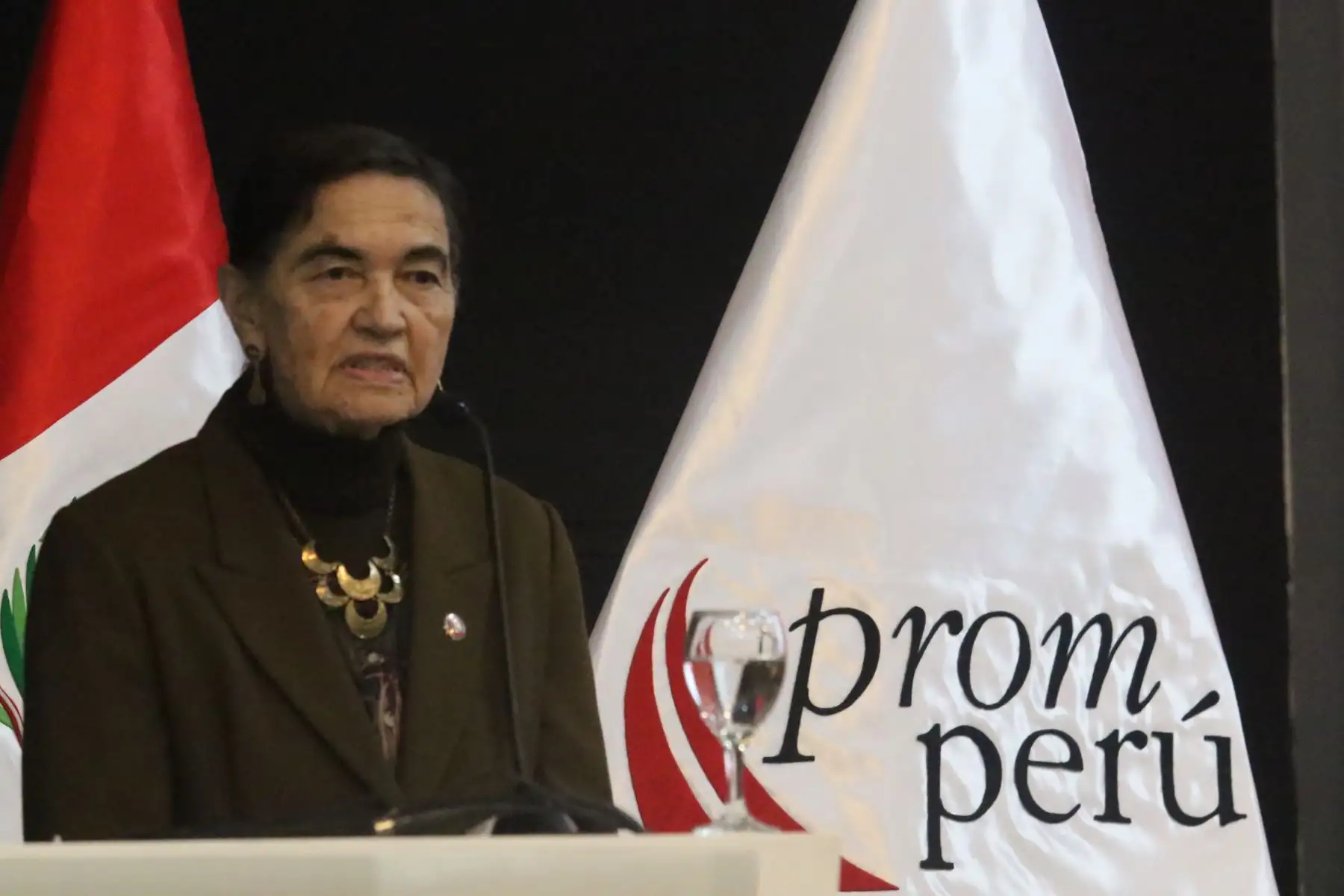 La region de Lima y Promperu en lanzamiento de las "Rutas turisticas de la Region Lima". En la imagen, la arqueóloga Ruth Shady, directora de la Zona Arqueológica Caral. 
FOTO:ANDINA/Hector Vinces.