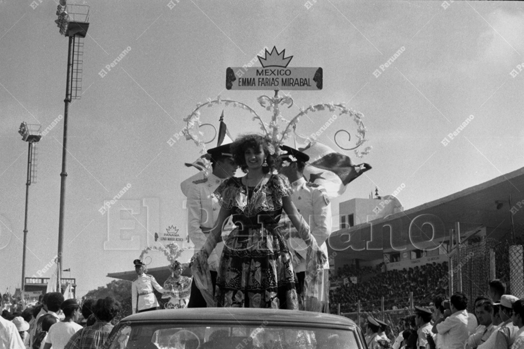 La Libertad - 30 setiembre 1979 / Reinas internacionales de belleza participaron en el gran corso  del Festival Internacional de la Primavera de Trujillo. Foto: Archivo Histórico de El Peruano