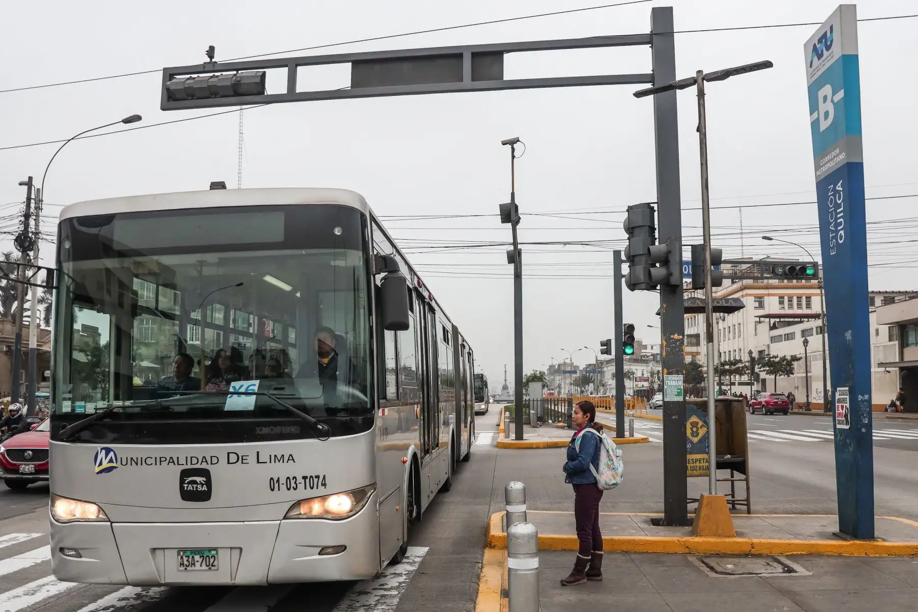 Estaciones España y Quilca del Metropolitano en la Av. Alfonso Ugarte durante el Paro de Transportes. Foto: ANDINA/ Connie Calderon