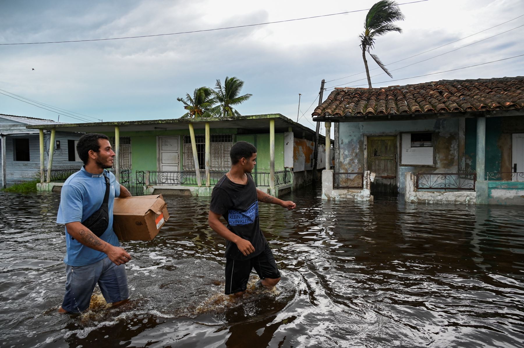 Amplios sectores inundados en el sureste de Estados Unidos por el huracán Helene. Foto: AFP