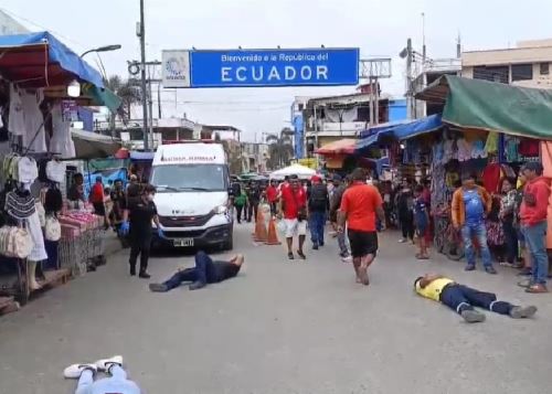 Brigadas de salud de Perú y Ecuador participaron del simulacro binacional de sismo que se desarrolló en la frontera común. En Perú el ensayo se desarrolló en Aguas Verdes, en Tumbes.