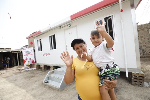 Módulo temporal de vivienda. Foto: Cortesía.