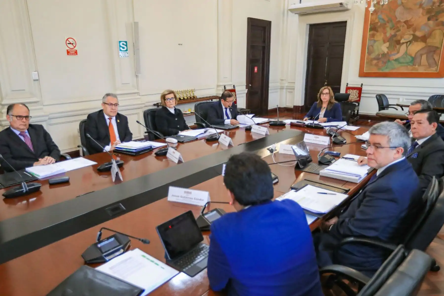 La presidenta de la República, Dina Boluarte, lidera la decimocuarta sesión ordinaria del Consejo para la Reforma del Sistema de Justicia.
Foto: ANDINA/Prensa Presidencia