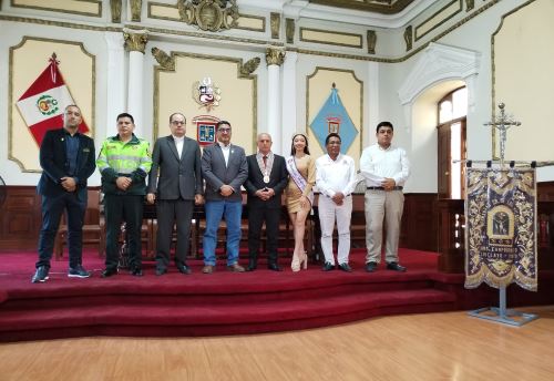 Las autoridades de Chiclayo presentaron las actividades programadas con motivo de la Festividad Patronal del Señor de los Milagros de la urbanización Campodónico. Foto: ANDINA