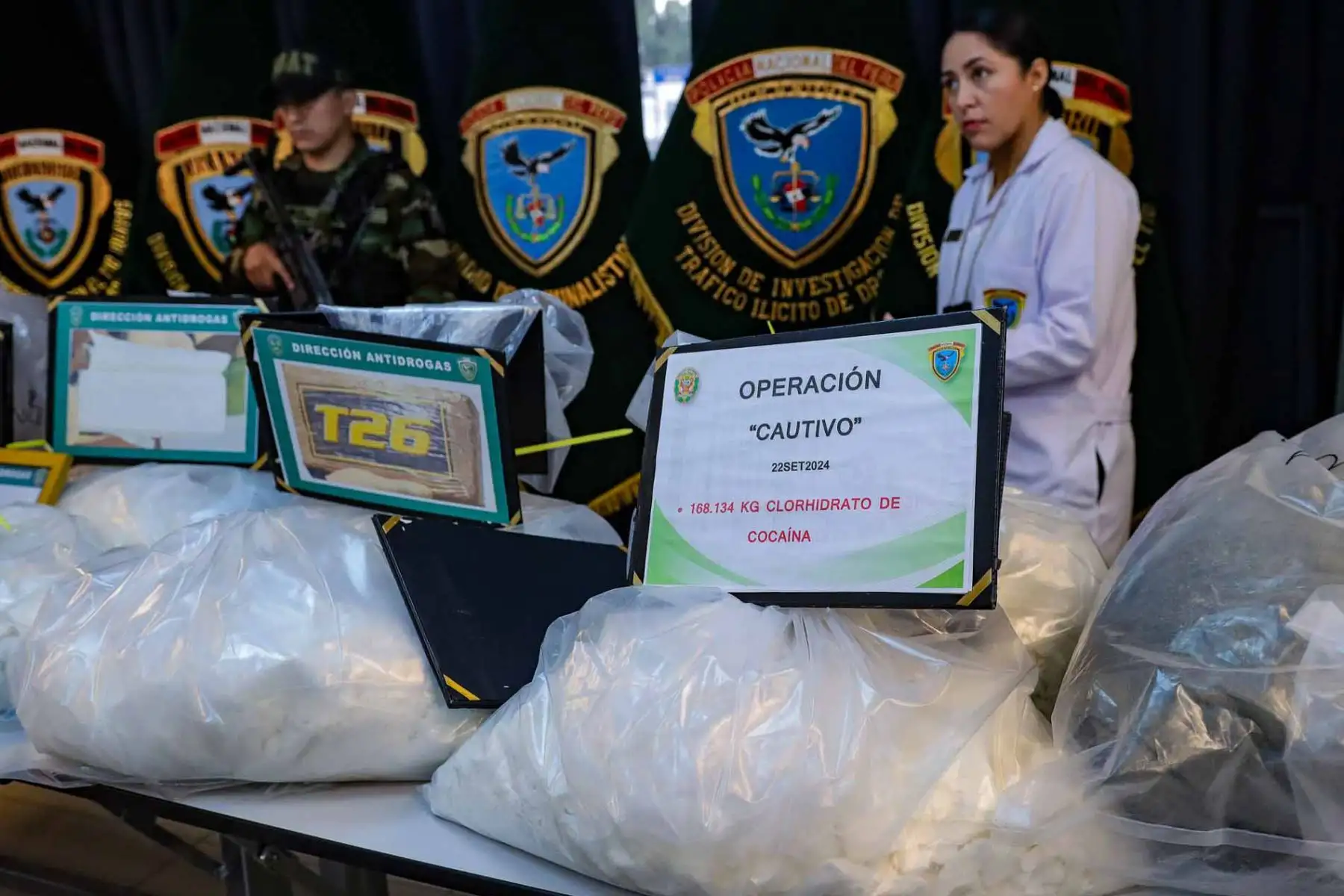 La Policía Nacional del Perú, a través de la Dirección Antidrogas (DIRANDRO), brinda detalles en relación a operativos policiales  mas resaltantes de interdicción al Tráfico Ilícito de Drogas, durante el mes de setiembre. Foto: ANDINA/ Lino Chipana