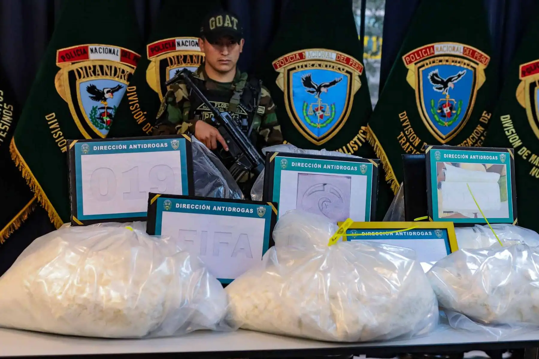 La Policía Nacional del Perú, a través de la Dirección Antidrogas (DIRANDRO), brinda detalles en relación a operativos policiales  mas resaltantes de interdicción al Tráfico Ilícito de Drogas, durante el mes de setiembre. Foto: ANDINA/ Lino Chipana