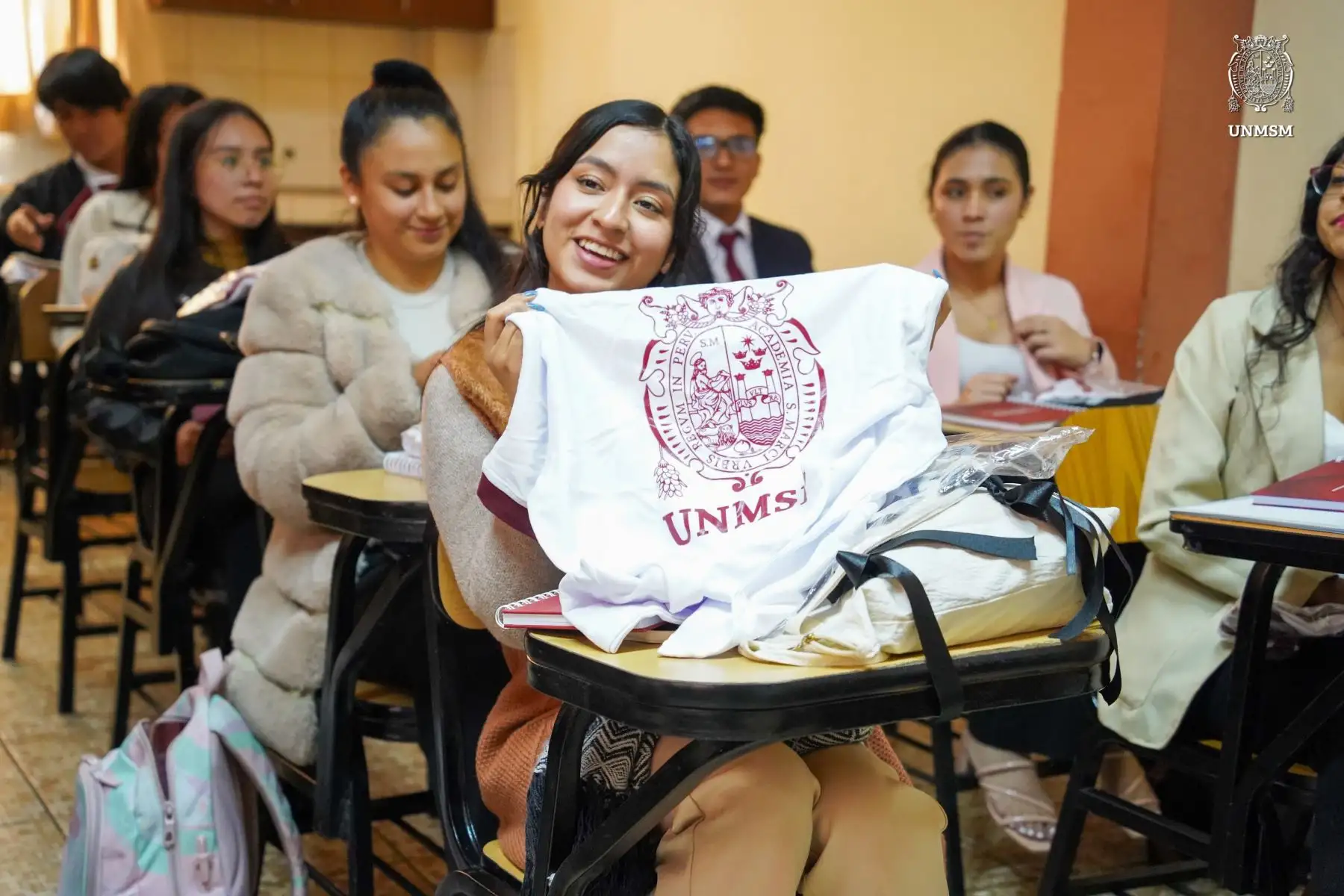 Son 73 estudiantes de las carreras de Administración, Administración de Negocios Internacionales y Administración de Turismo de la Facultad de Ciencias Administrativas, todos naturales de Chancay, quienes estudiarán en esta nueva sede de la Universidad San Marcos. Foto: UNMSM