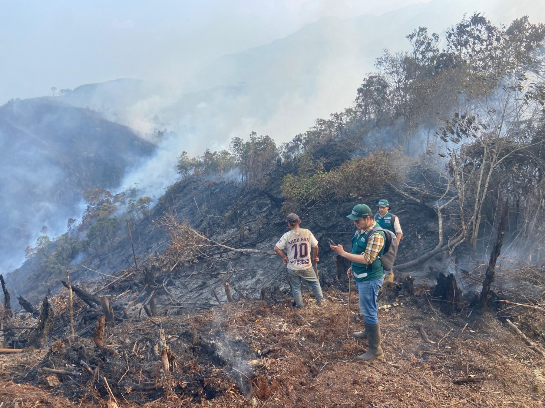 Cajamarca es una de las regiones más afectadas por los incendios forestales registrados este año en Perú. ANDINA/Difusión