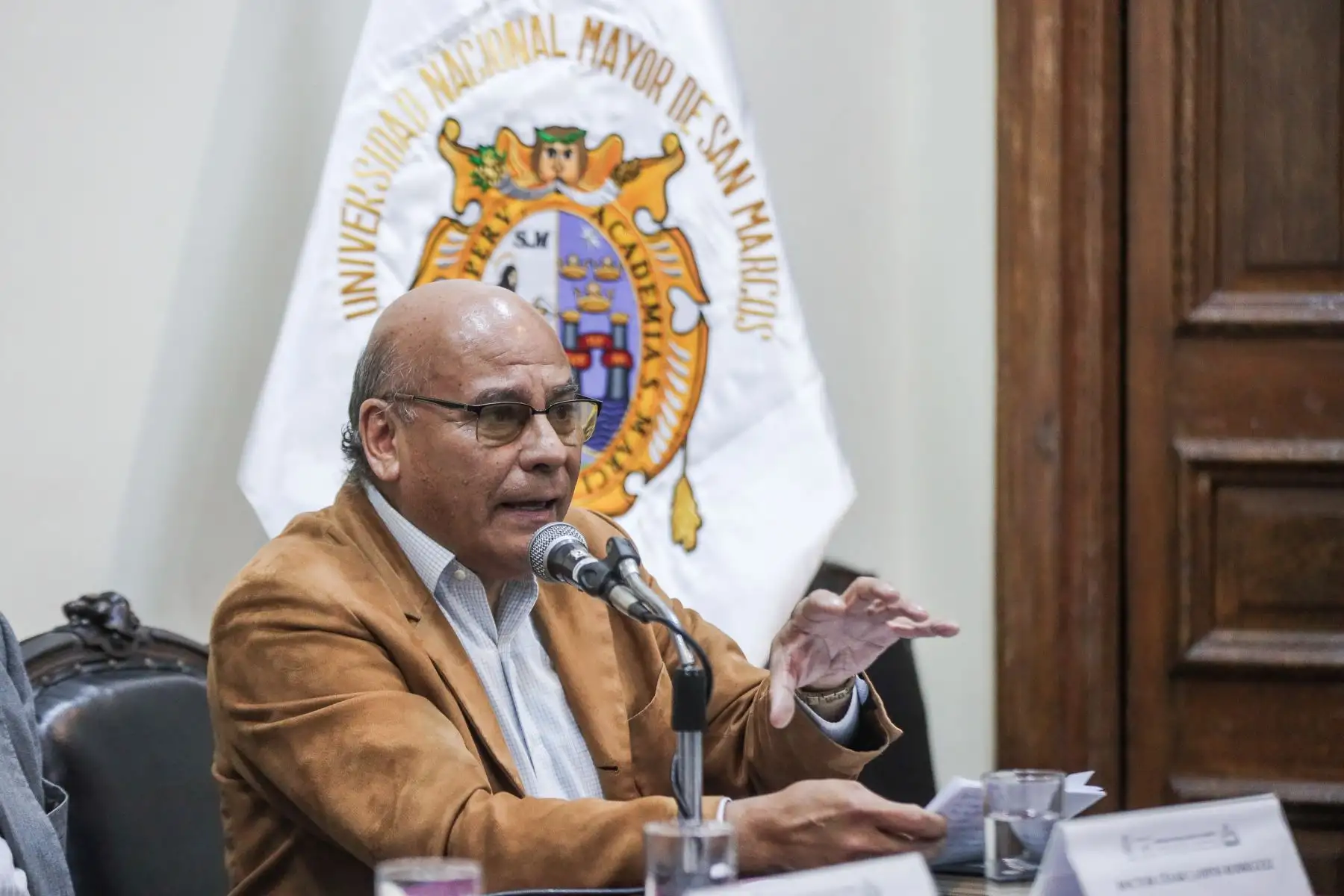 César Campos Rodríguez participa La conferencia "Porras y el periodismo". Foto: ANDINA/Connie Calderón