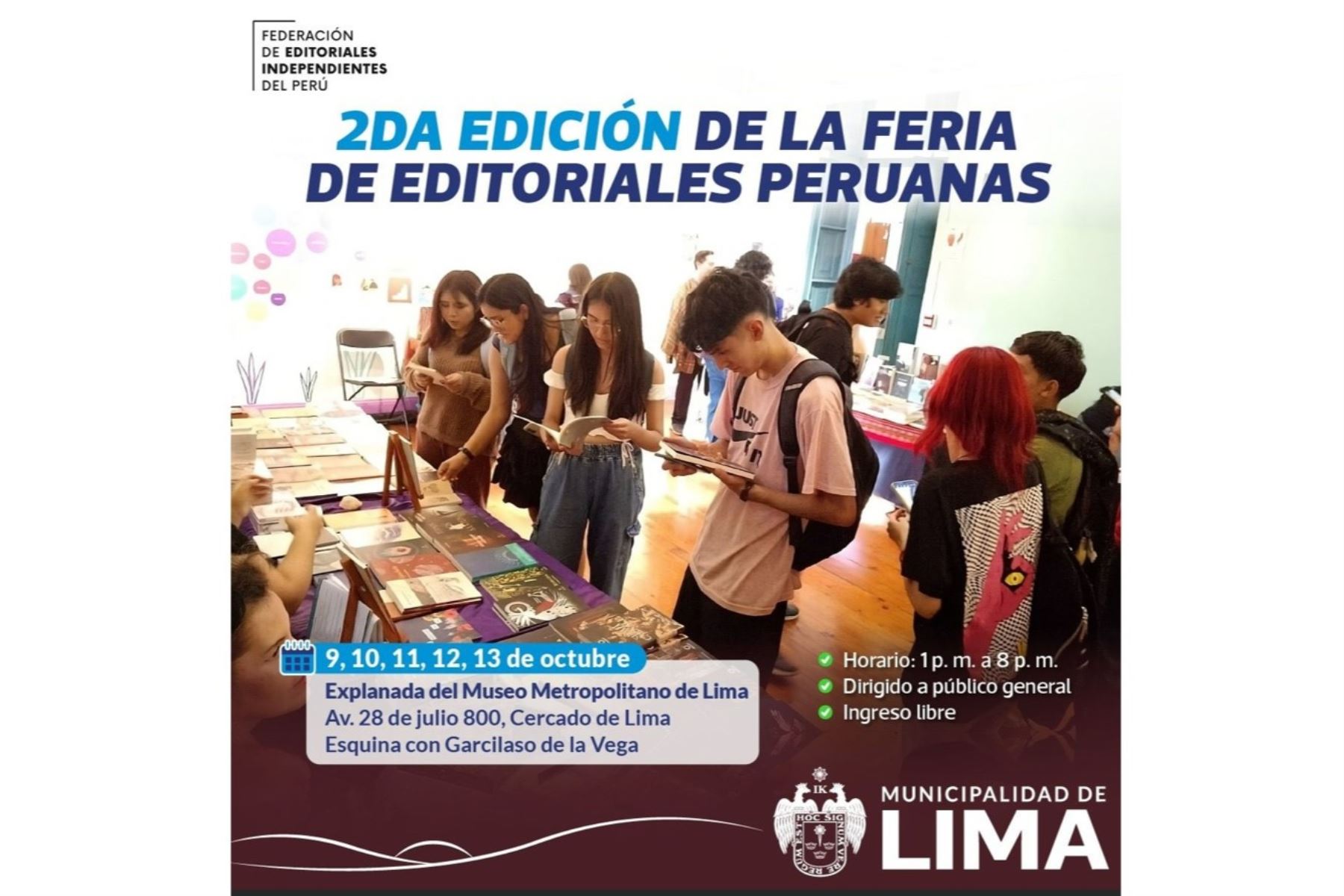 Convocatoria a la segunda edición de la Feria de Editoriales Peruanas. Foto: Cortesía.