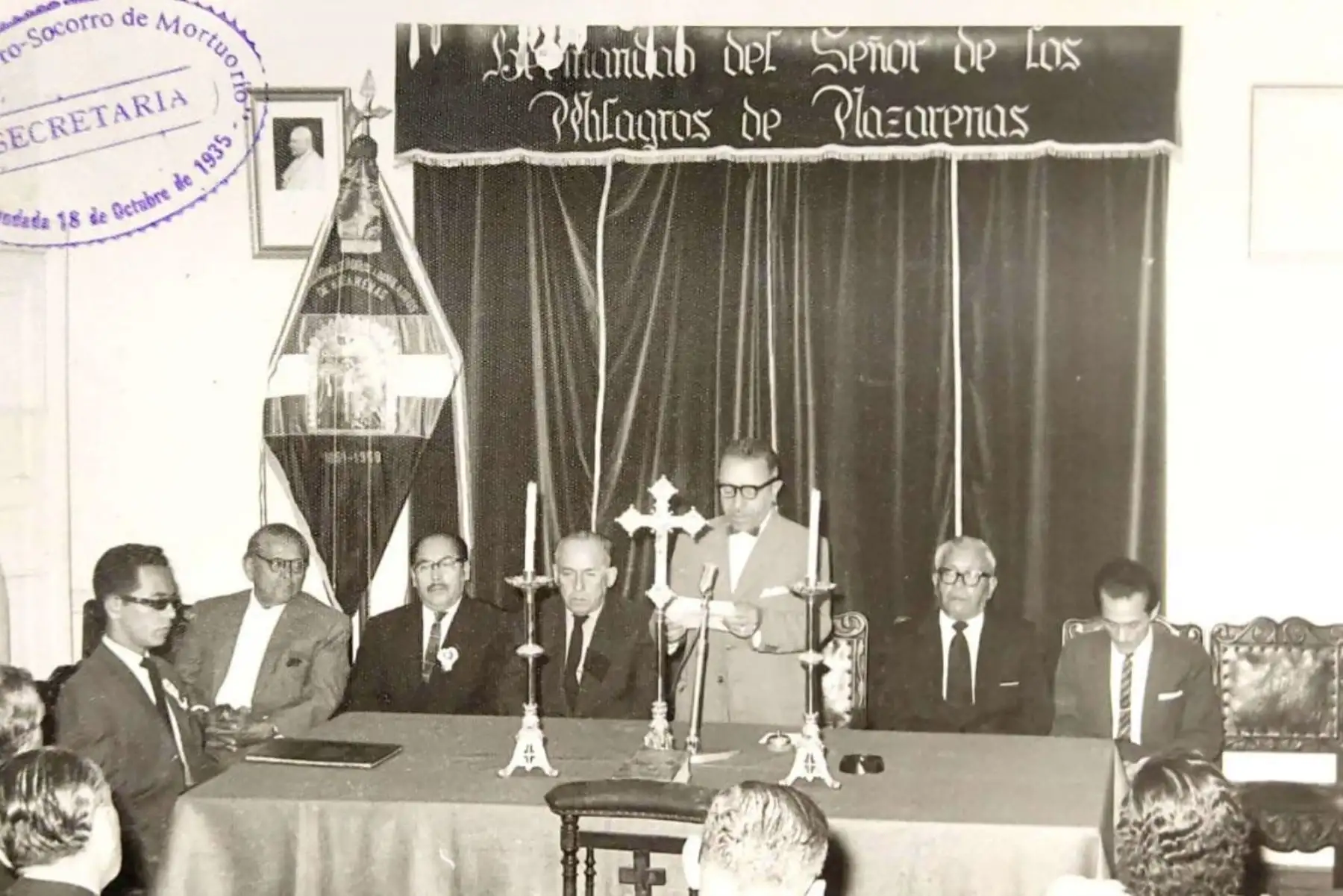 El Ministerio de Cultura declaró Patrimonio Cultural a documentos de la Octava Cuadrilla de Cargadores del Señor de los Milagros de Nazarenas. Se trata de los “Libros de Actas de la Asociación Pro Socorro de Mortuorio” de dicha cuadrilla, que datan de 1935 - 1972. Foto: Difusión