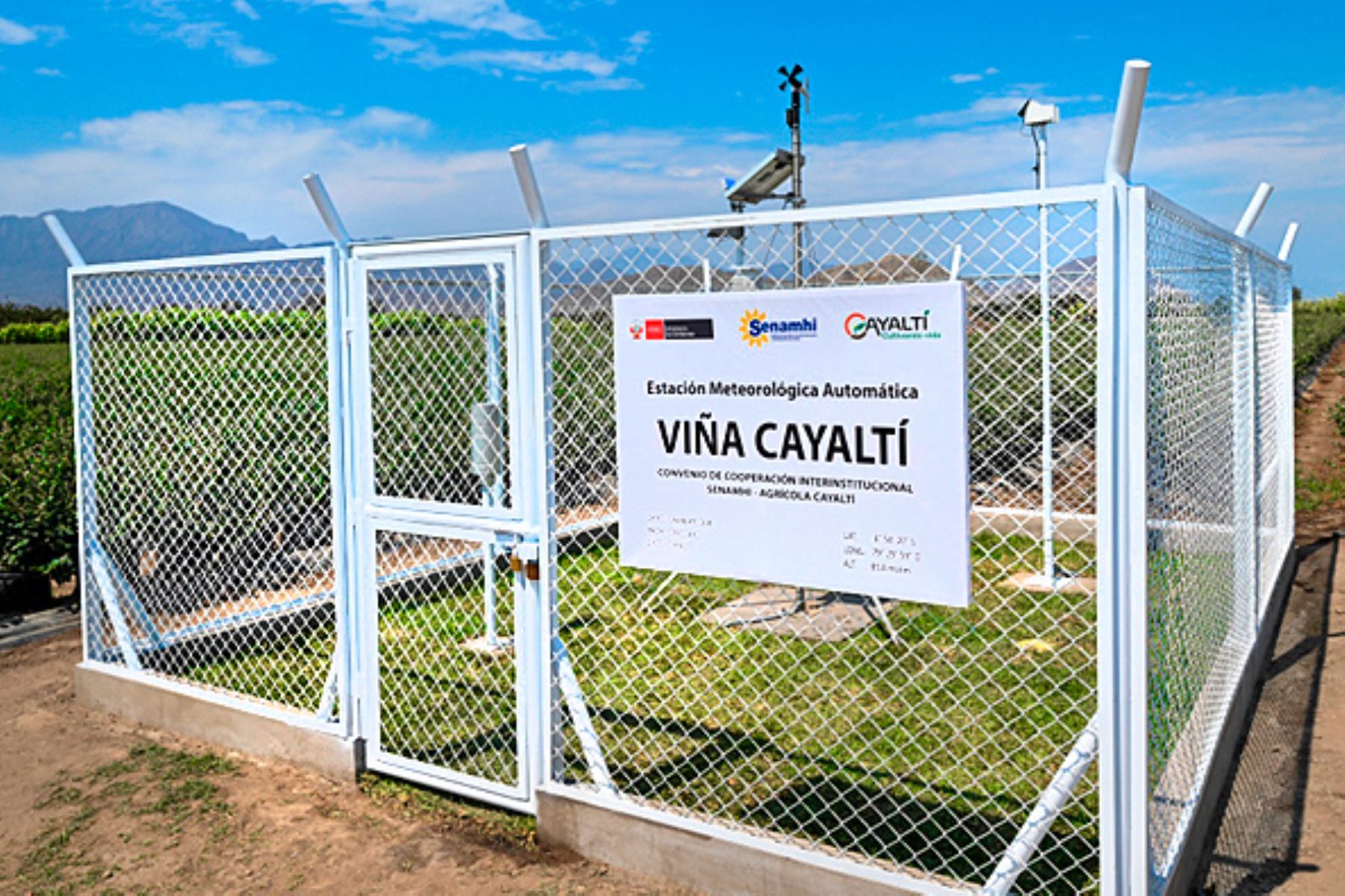 Estación meteorológica automática denominada Viña Cayaltí, región Lambayeque Foto: ANDINA/Minam