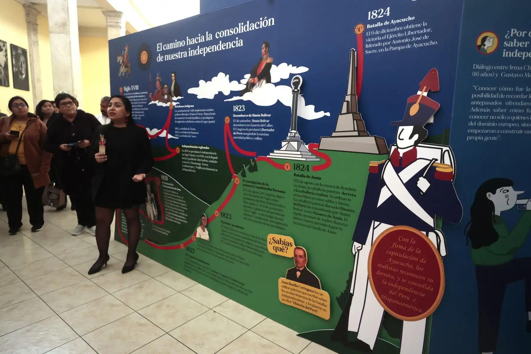 La Biblioteca Nacional del Perú, en coordinación con el Proyecto Especial Bicentenario, presenta la exposición “200 años después" Volumen 1, acerca de los principales hitos que marcaron la historia del Perú. 
Foto: ANDINA/ Vidal Tarqui