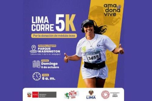 Hoy domingo 6 de octubre se realizará la carrea Lima Corre 5K por donación de médula ósea. Foto: ANDINA/Difusión.