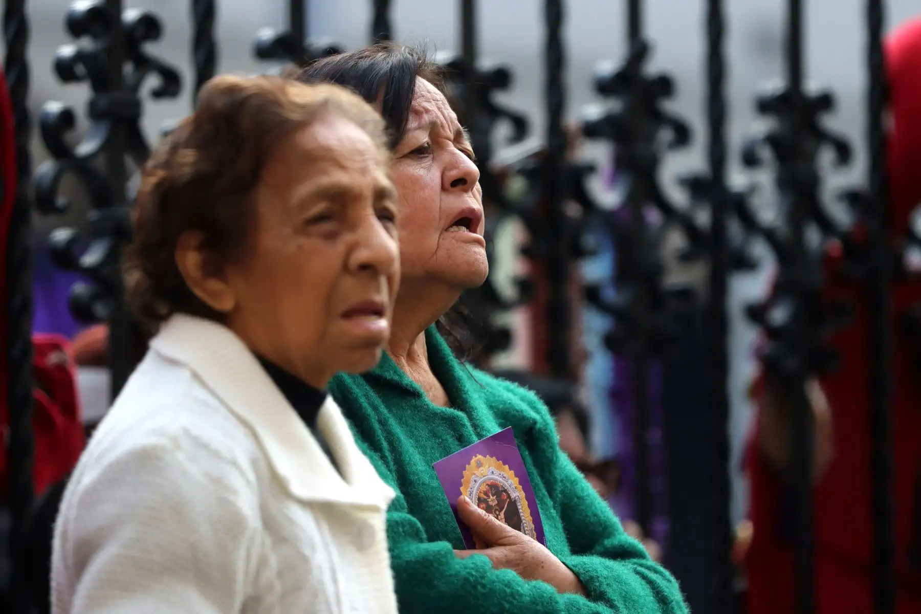 Retratos de la fe al Señor de Los Milagros.
Iglesia Las Nazarenas.
Foto: ANDINA / Lino Chipana.
