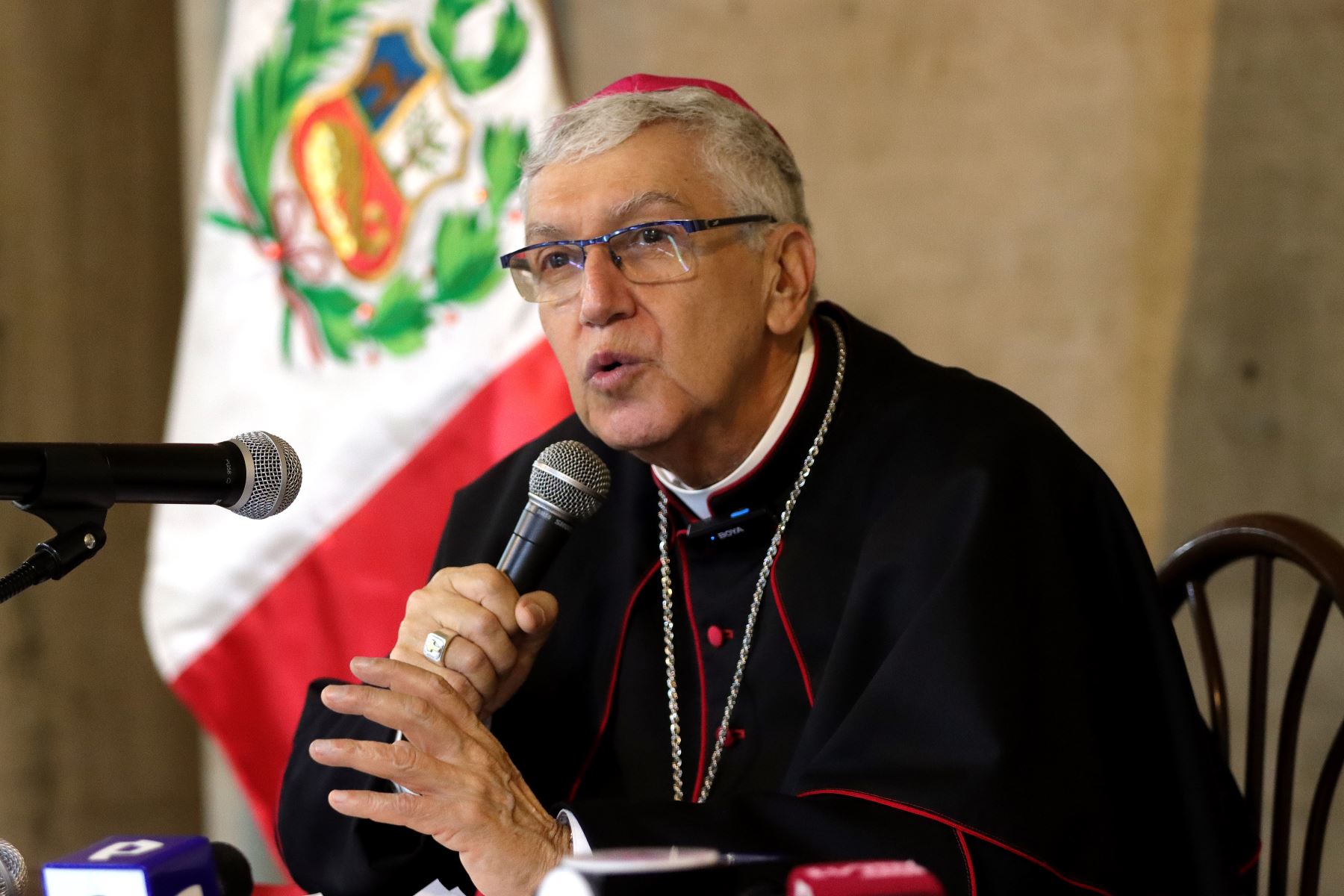 Monseñor Carlos Castillo Mattasoglio es nombrado Cardenal por el Papa Francisco. Foto: ANDINA / Lino Chipana.