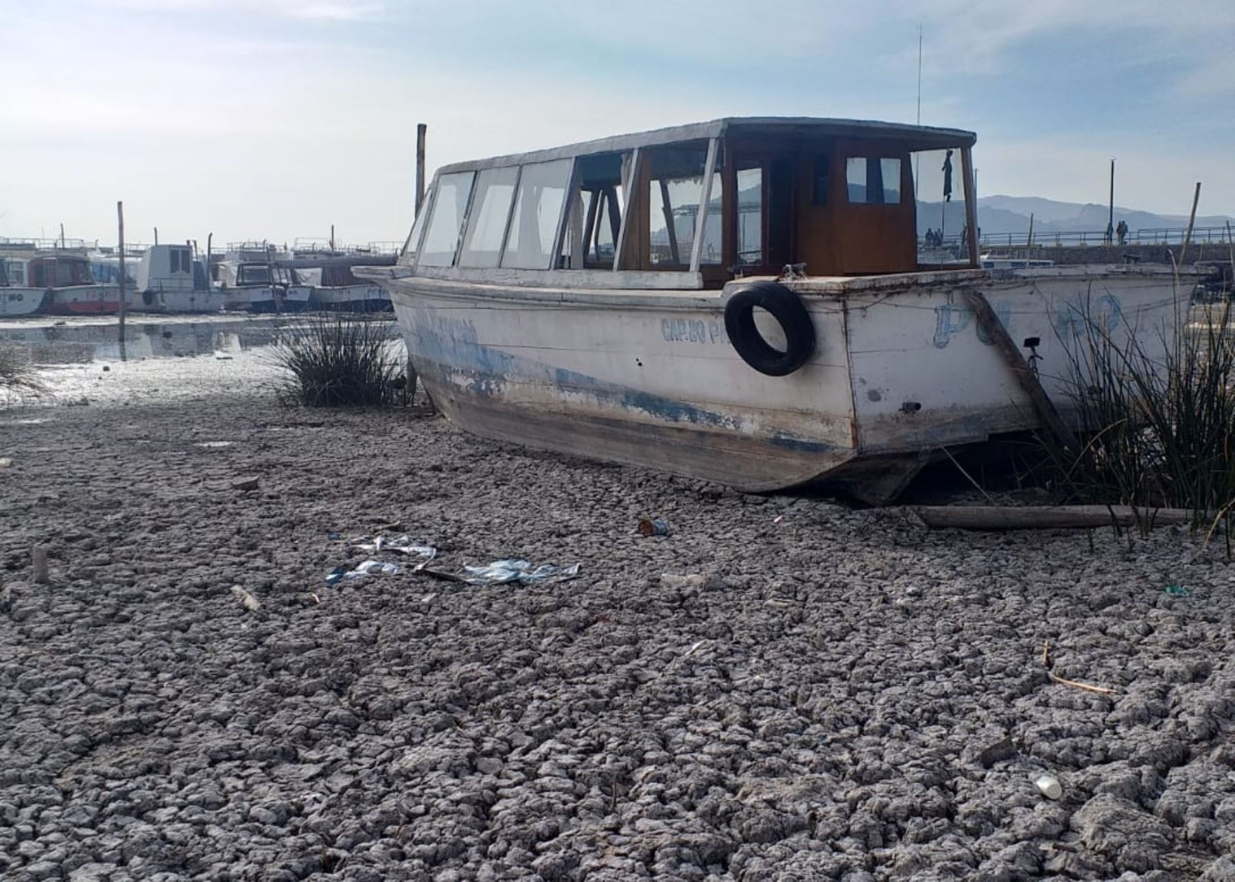 Puno vive su peor etapa por el déficit hídrico. La falta de lluvias ha afectado el nivel del agua del lago Titicaca. ANDINA/Difusión